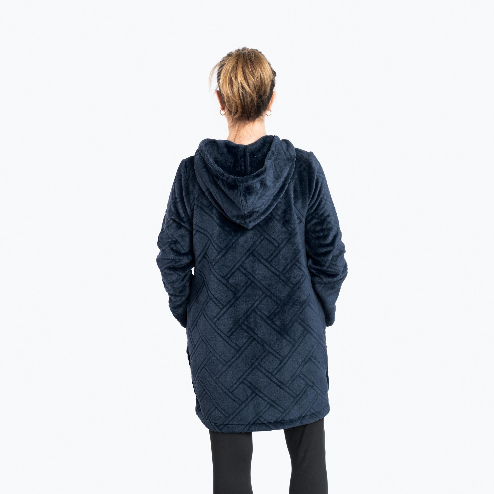 Huddle Plush Zip Lounger - INDIGO - Huddle_Indigo_05