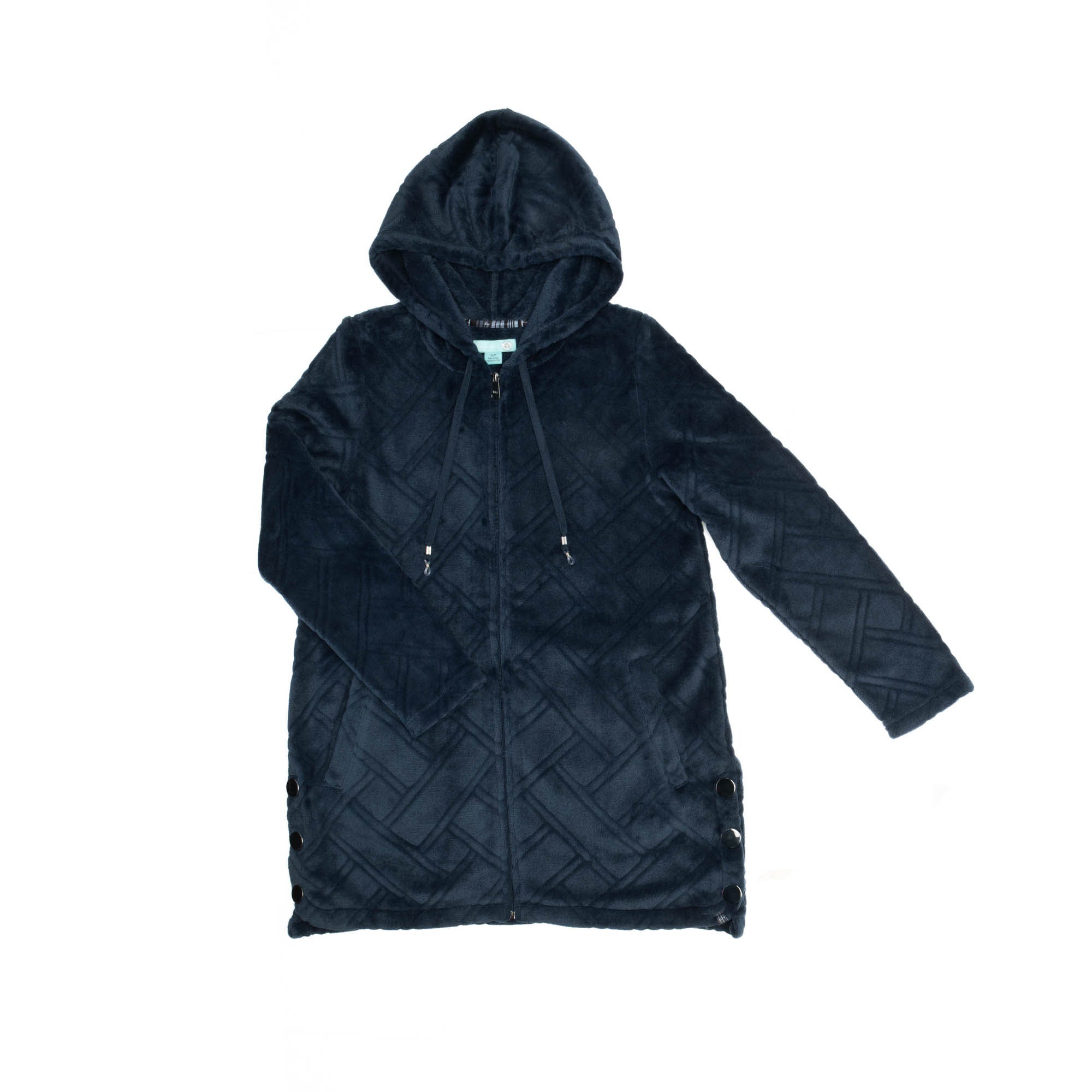 Huddle Plush Zip Lounger - INDIGO - Huddle_Indigo_Flatlay