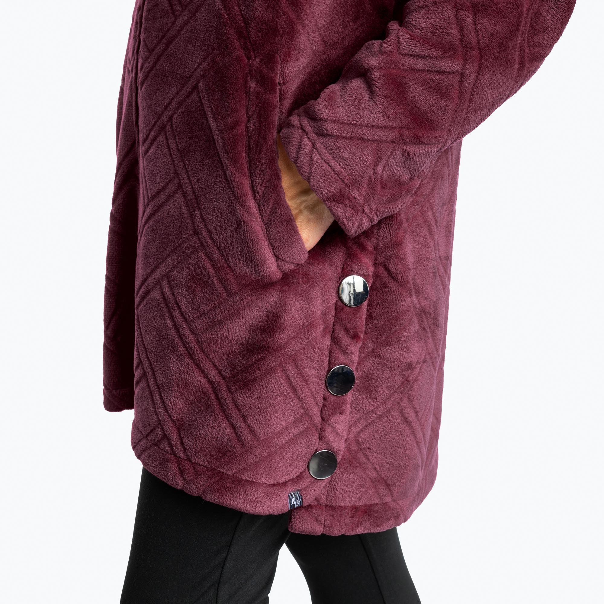 Huddle Plush Zip Lounger - RASPBERRY - Huddle_Raspberry_03