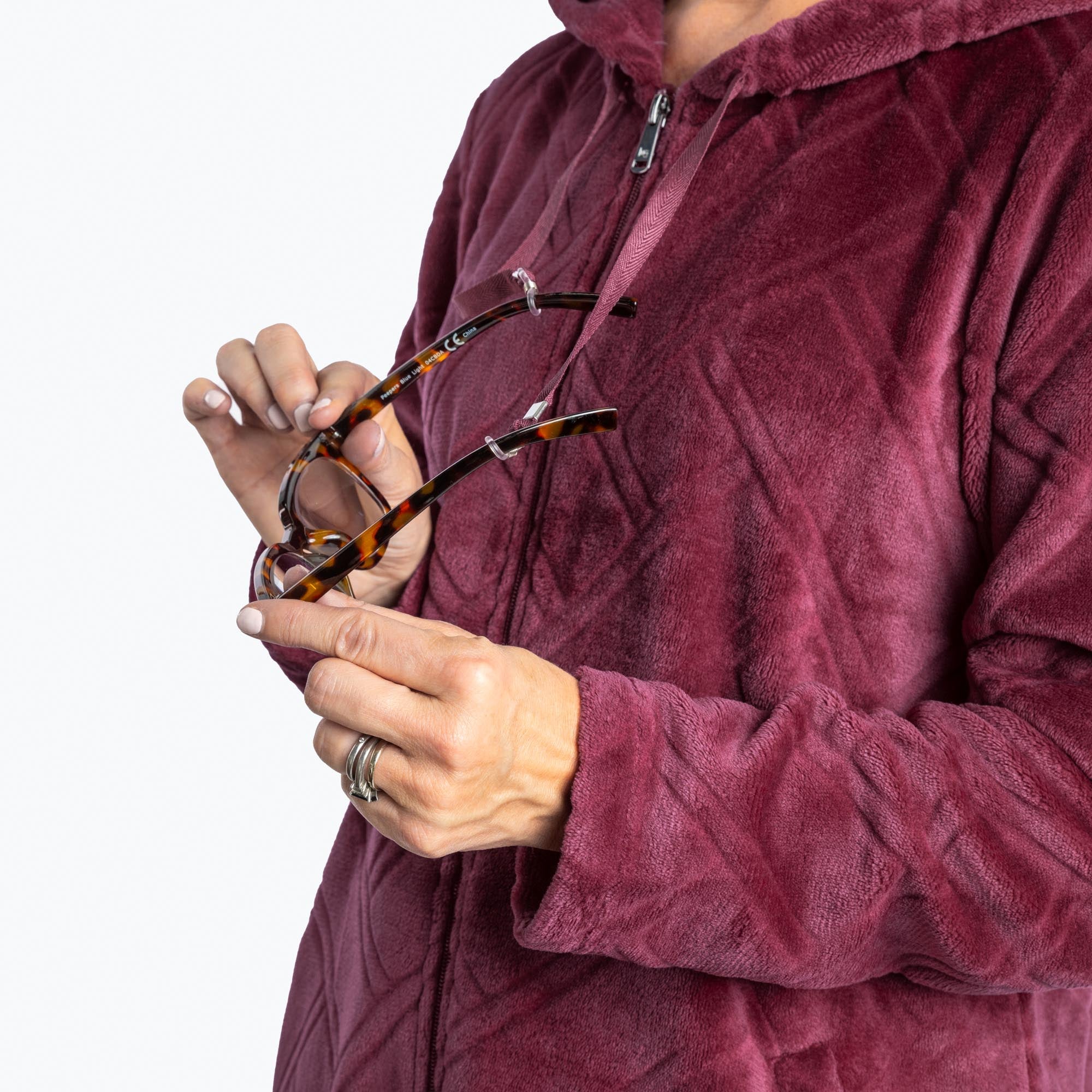 Huddle Plush Zip Lounger - RASPBERRY - Huddle_Raspberry_04