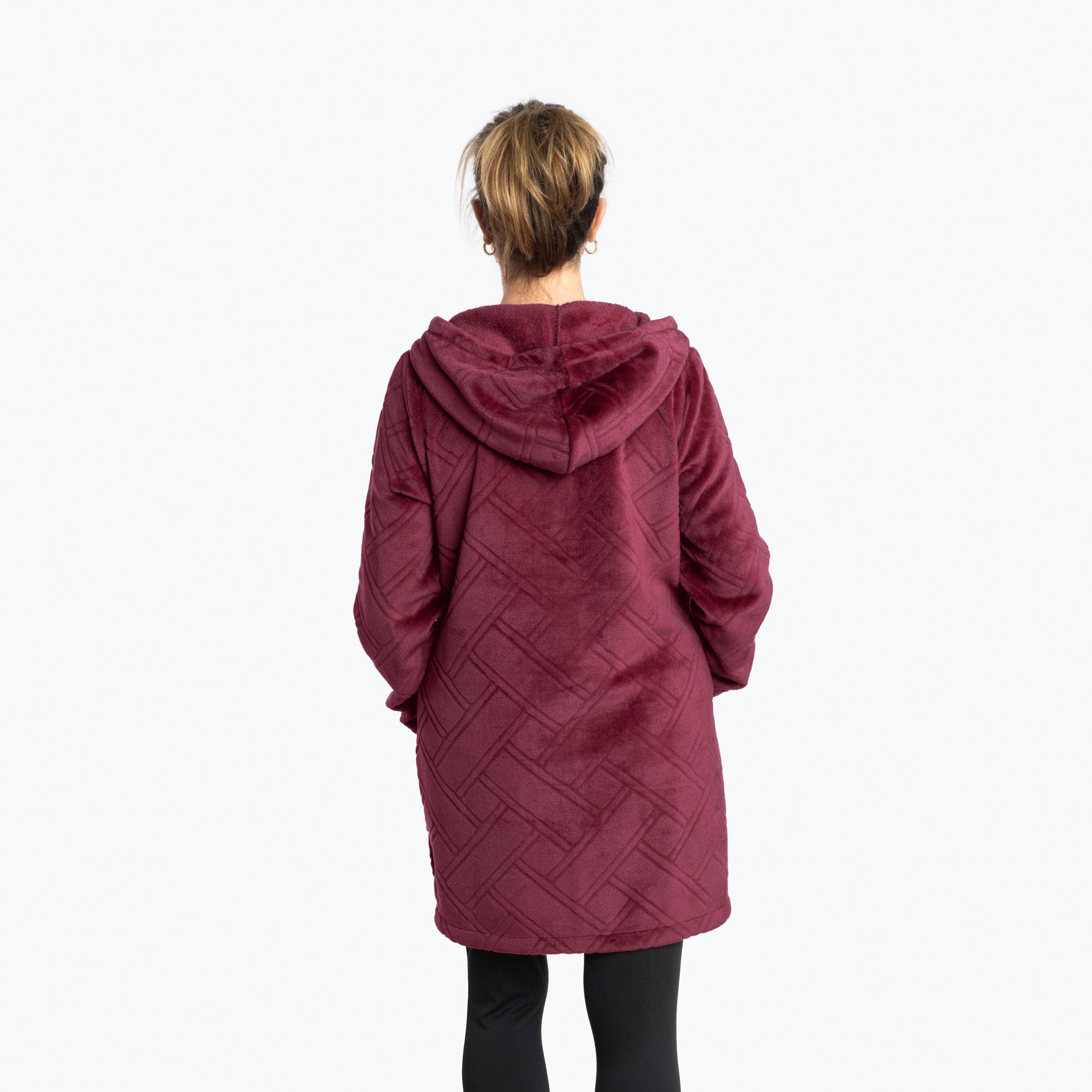 Huddle Plush Zip Lounger - RASPBERRY - Huddle_Raspberry_05