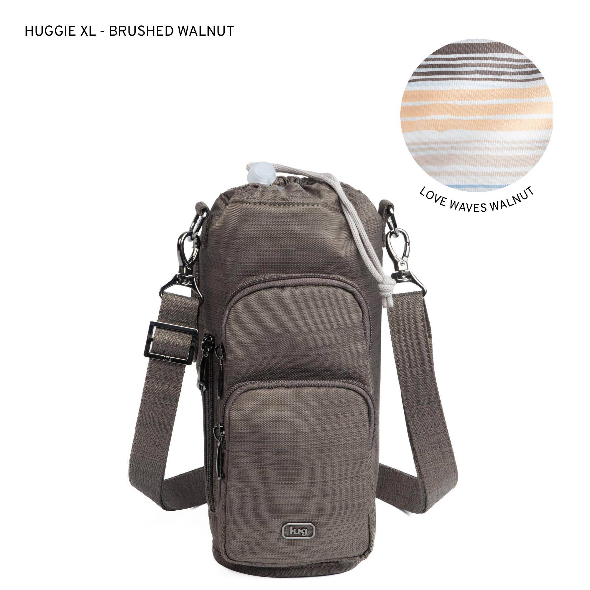 Huggie XL Crossbody Bottle Holder - BRUSHED WALNUT - HuggieXL_BrushedWalnut_LL