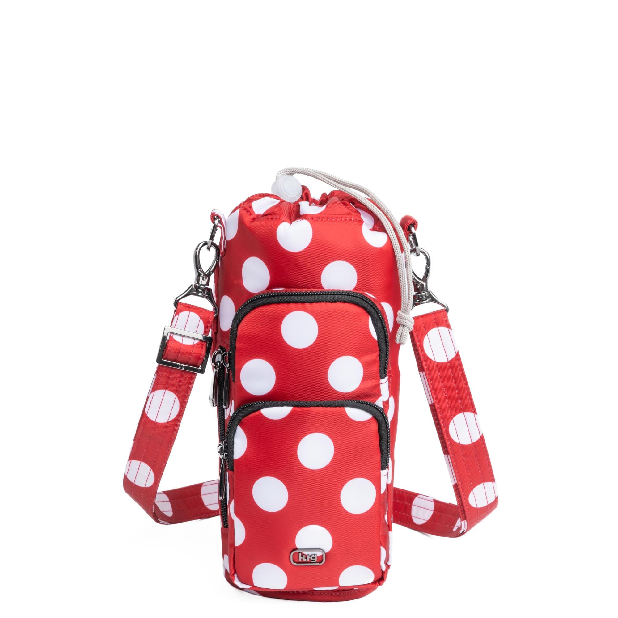 Huggie XL Crossbody Bottle Holder - - HuggieXL_CrimsonLGDot_01