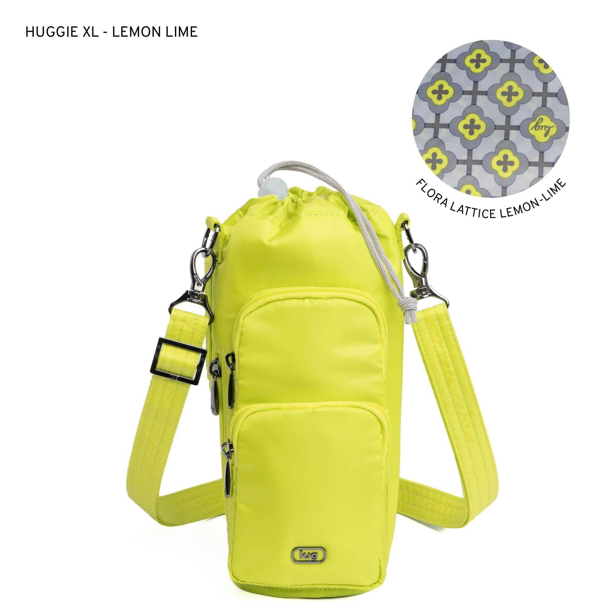 Huggie XL Crossbody Bottle Holder - LEMON LIME - HuggieXL_LemonLime_LL