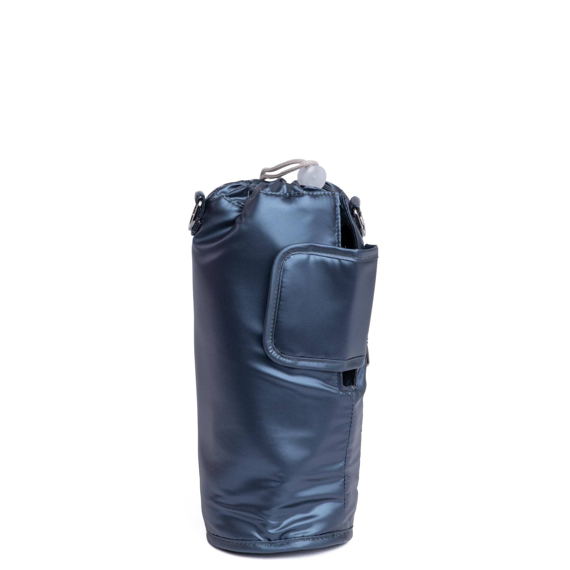 Huggie XL Crossbody Bottle Holder - METALLIC INDIGO WITH CORAL NEON - HuggieXL_MetallicIndigoCoralNeon_04_7d72e5e7-9110-4d07-a128-efdb82c33b5f