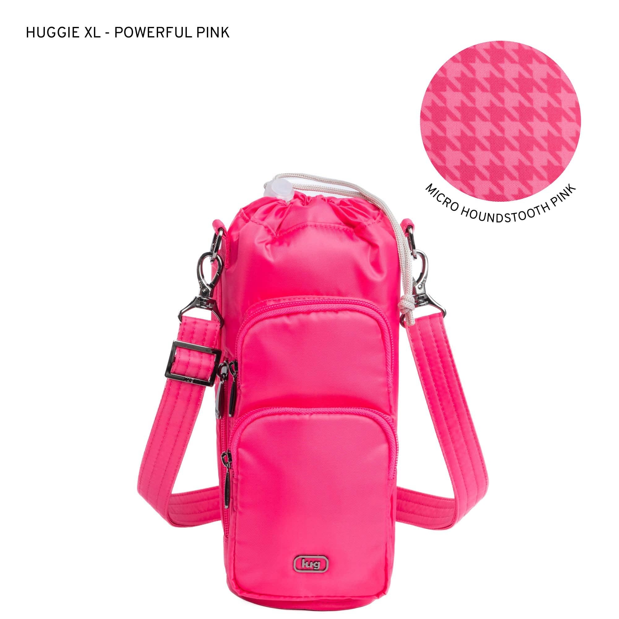 Huggie XL Crossbody Bottle Holder - POWERFUL PINK - HuggieXL_PowerfulPink_LL