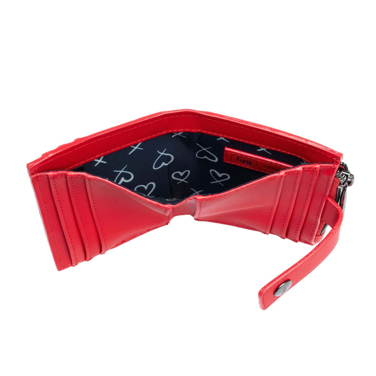 Hurdle Satin Luxe VL RFID Wallet - POPPY RED - HurdleSL_PoppyRed_04