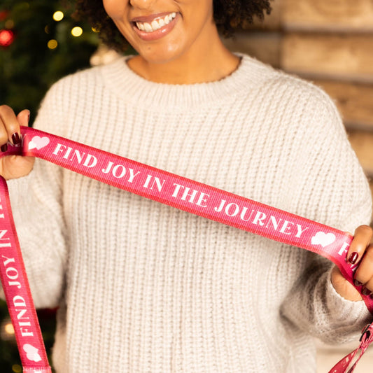 1.5" Webbed Inspirational Strap - DREAM OUT LOUD METALLIC INDIGO - Inspirational-Straps_Lifestyle_02