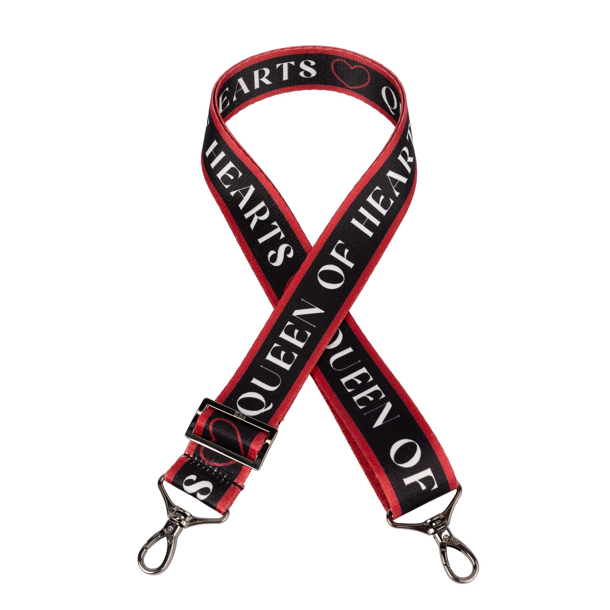 1.5" Webbed Inspirational Strap - QUEEN OF HEARTS POPPY RED - InspirationalStraps_QueenOfHearts