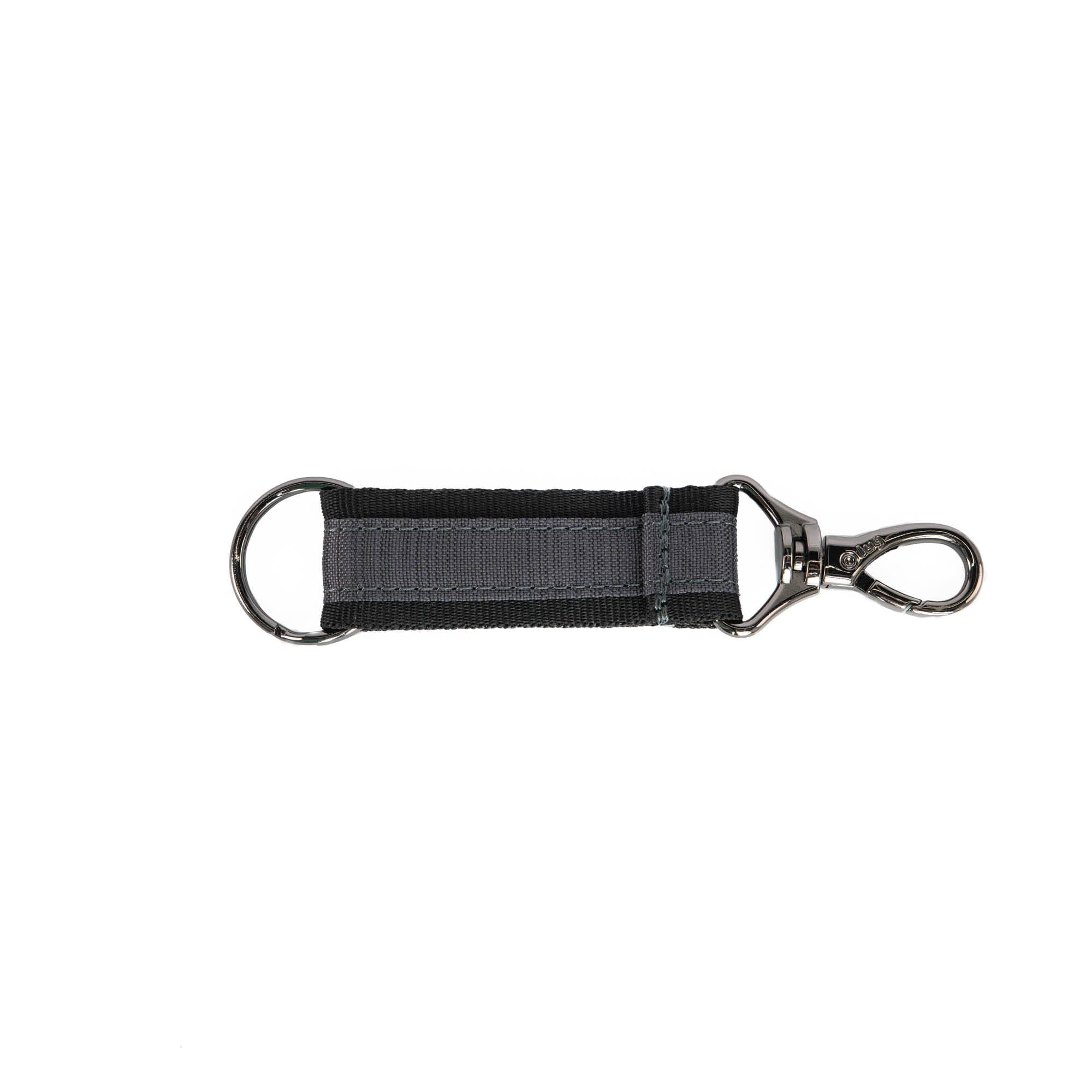 Brushed grey Lug Link key chain accessory with metal keyring and sleek design, ideal for organizing keys and accessories.