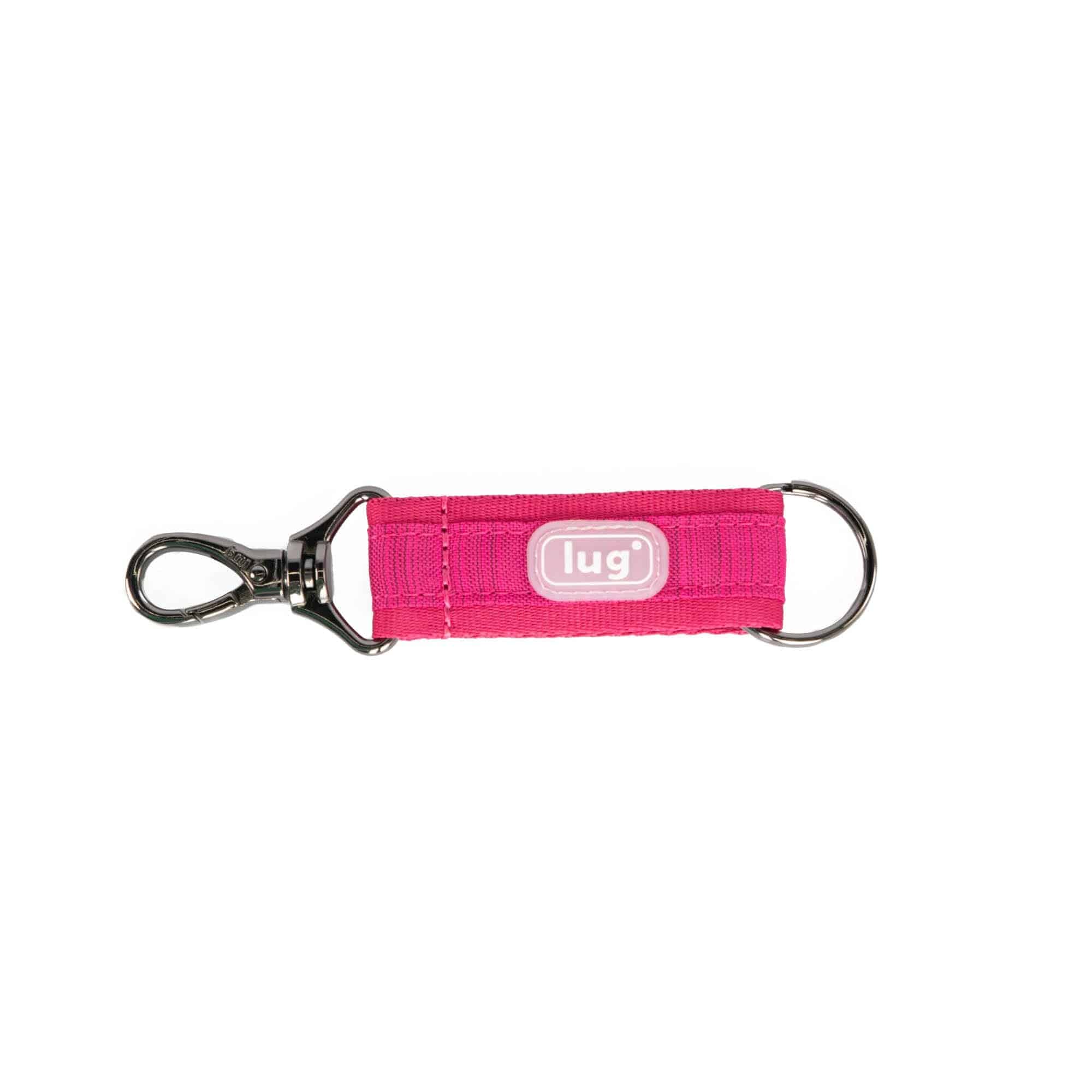 Brushed rose pink Lug Link key chain accessory with a sleek, stylish design for keys and bags.