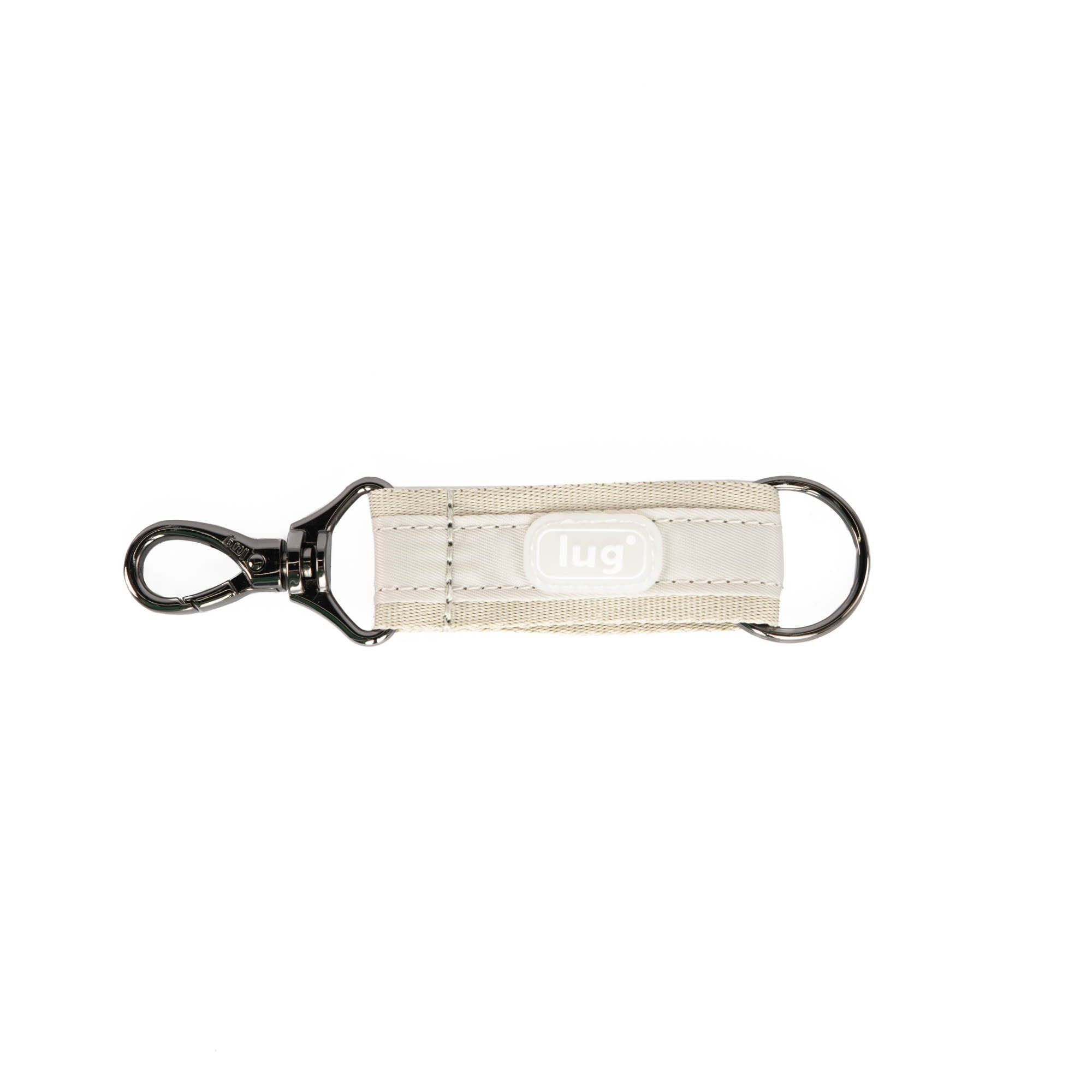 Lug Link key chain accessory with pebble design, featuring a durable metal keyring and stylish textured surface.