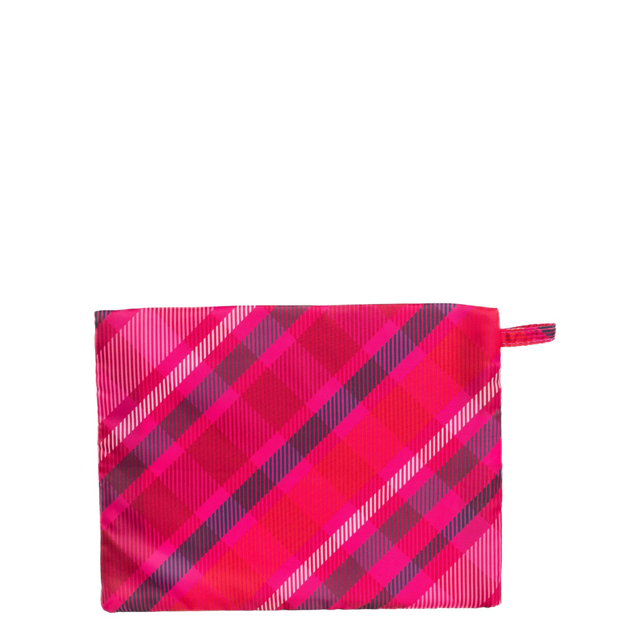 Kickline Triple Zip Storage Pouch - BERRY PLAID - Kickline_BerryPlaid_03