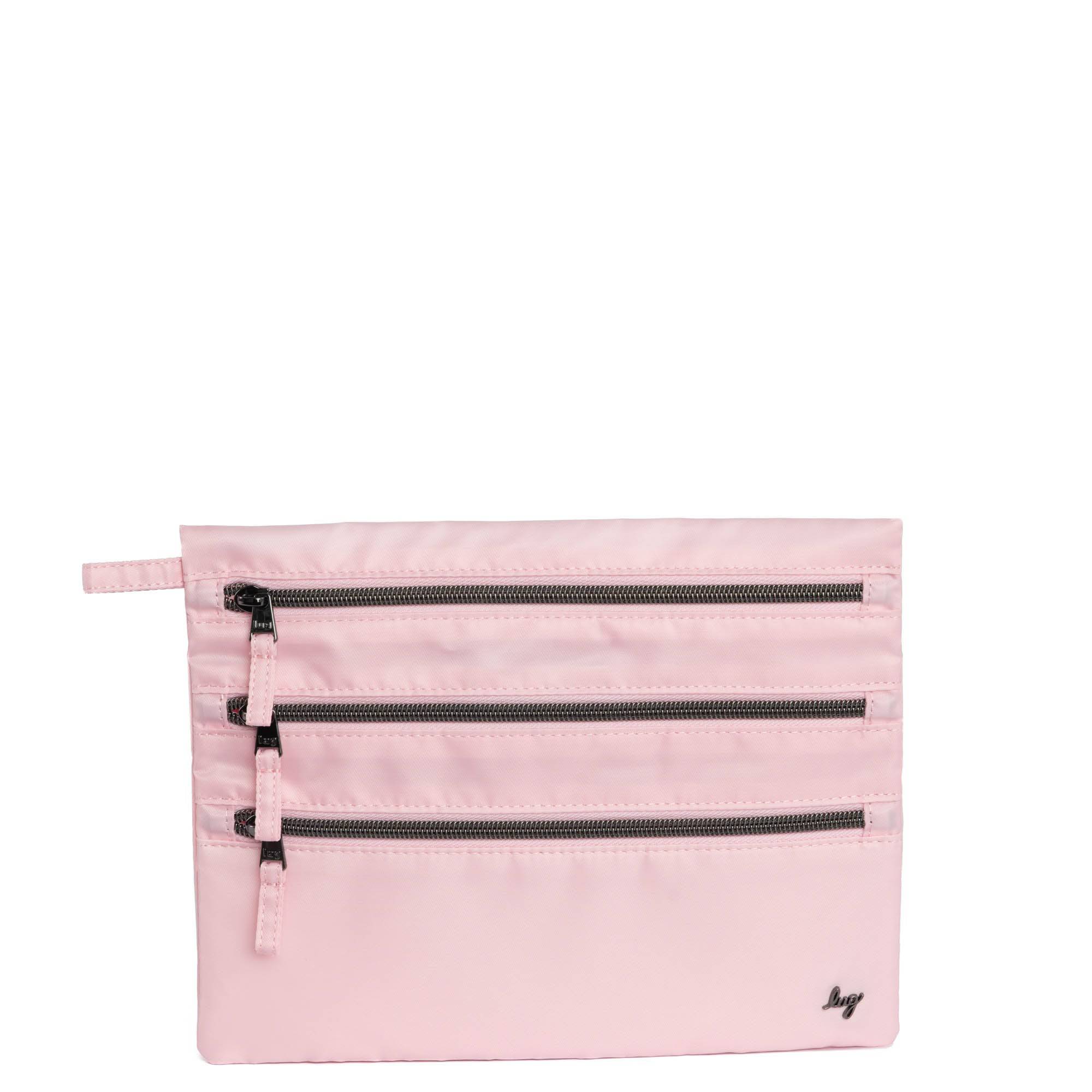 Kickline Triple Zip Storage Pouch - BUBBLE PINK - Kickline_BubblePink_01