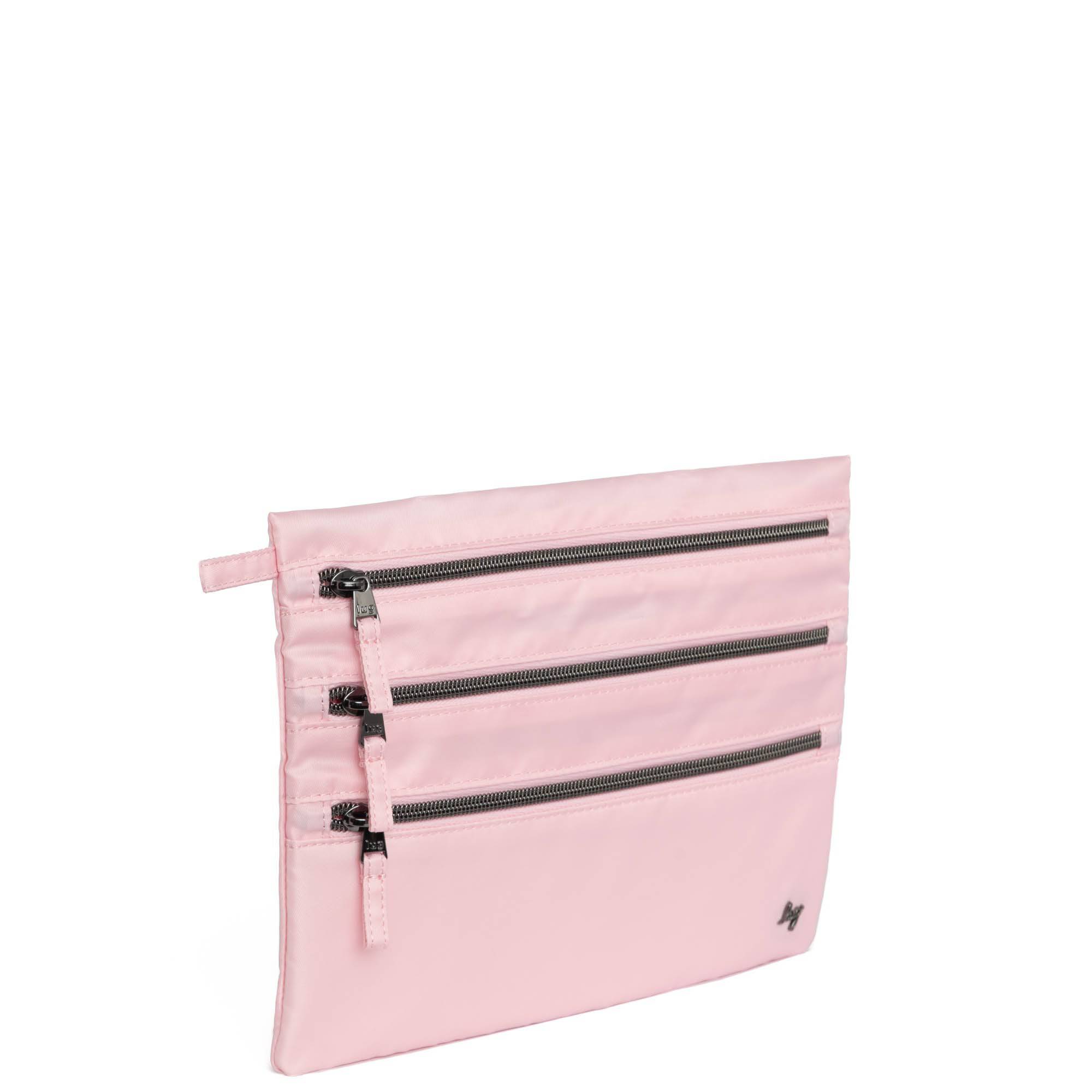 Kickline Triple Zip Storage Pouch - BUBBLE PINK - Kickline_BubblePink_02