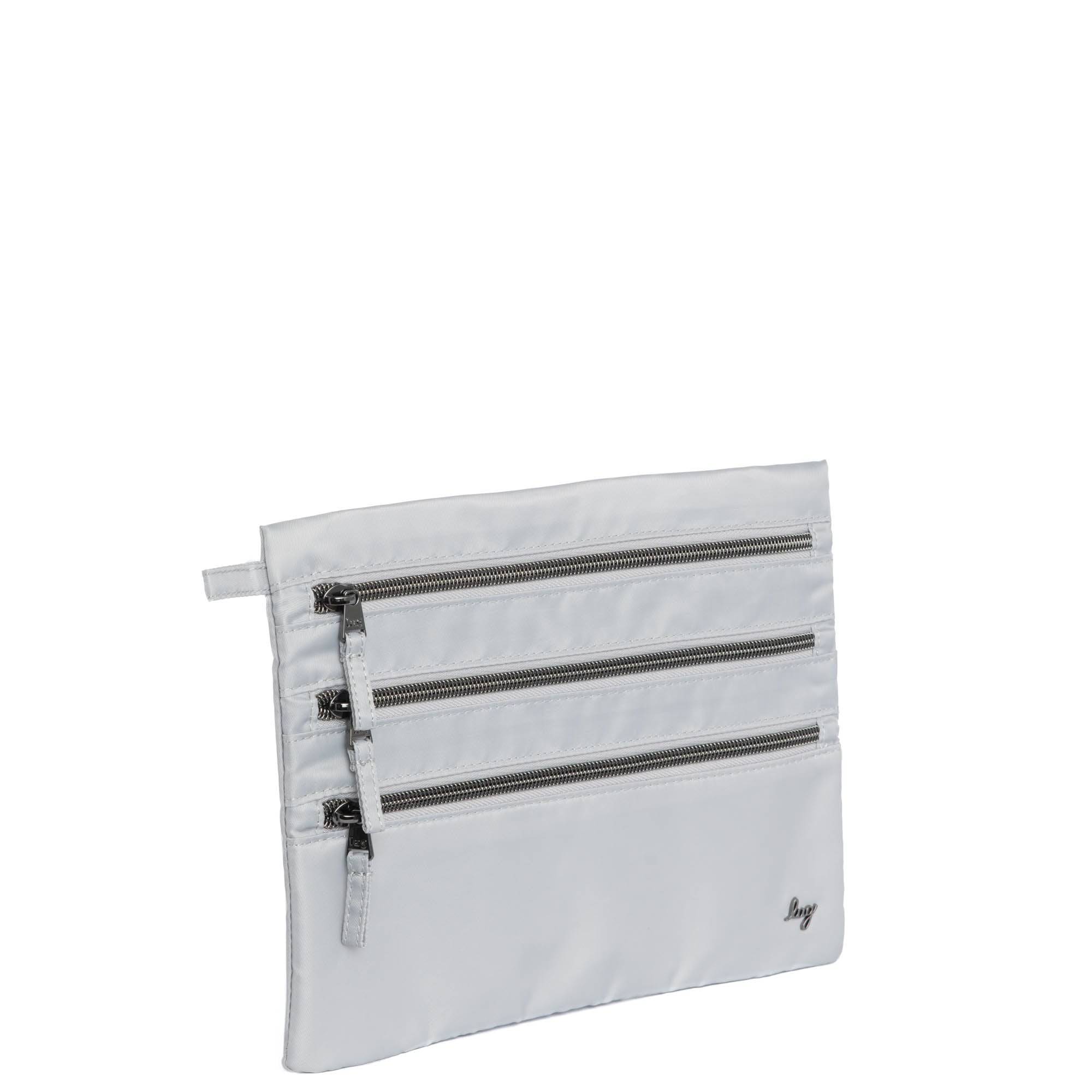 Kickline Triple Zip Storage Pouch - CLOUD GREY - Kickline_CloudGrey_02