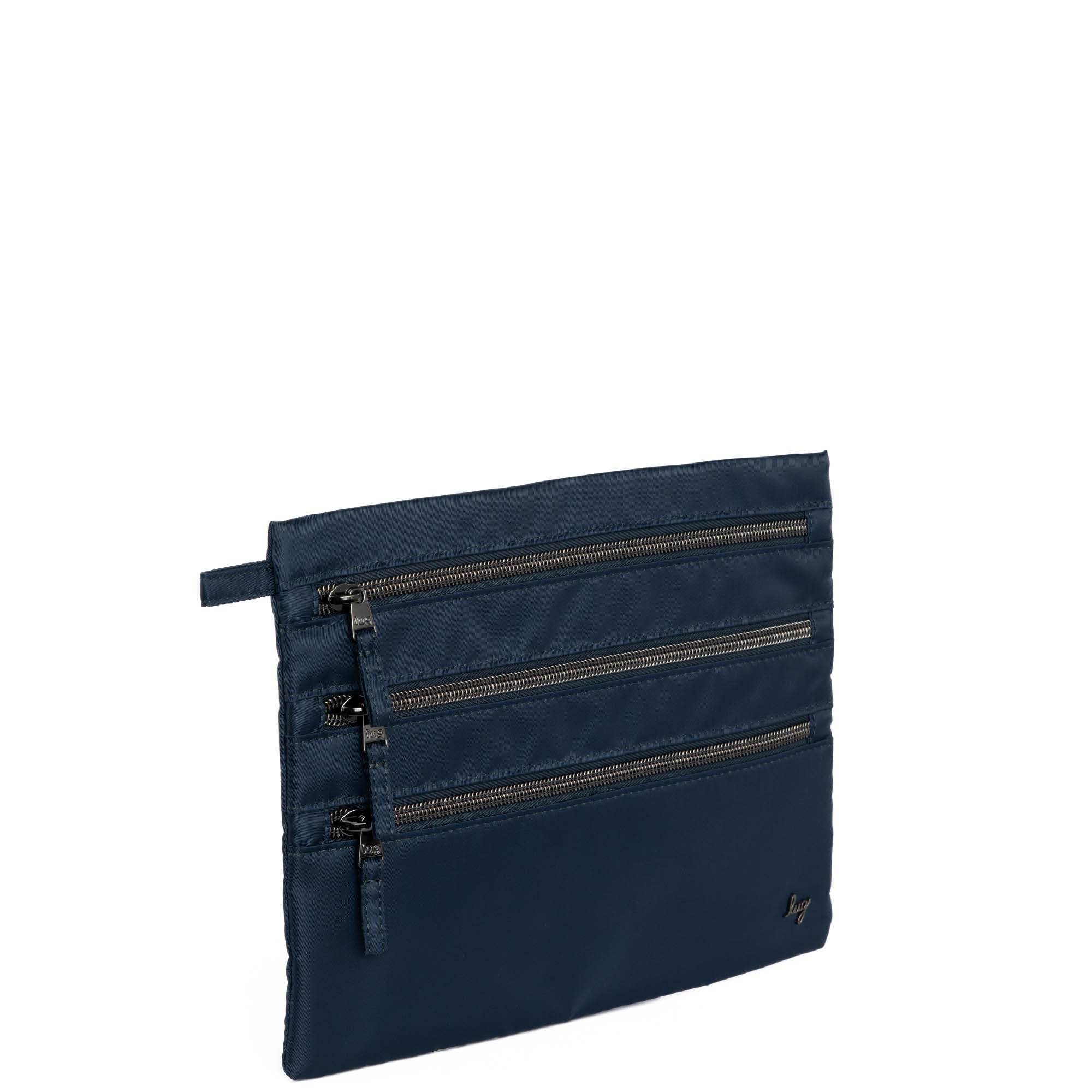 Kickline Triple Zip Storage Pouch - NAVY - Kickline_Navy_02