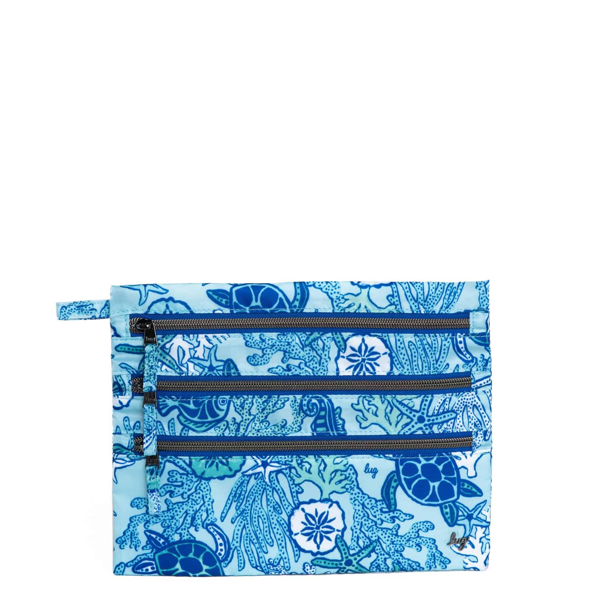 Kickline Triple Zip Storage Pouch - SEALIFE BLUE - Kickline_SealifeBlue_01