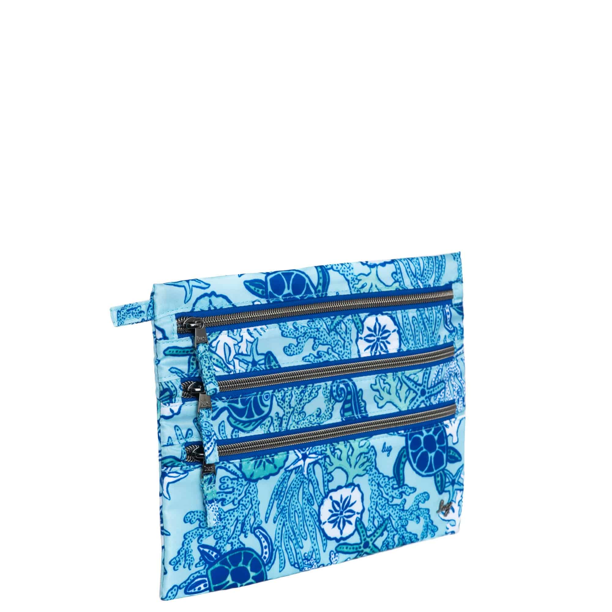 Kickline Triple Zip Storage Pouch - SEALIFE BLUE - Kickline_SealifeBlue_02