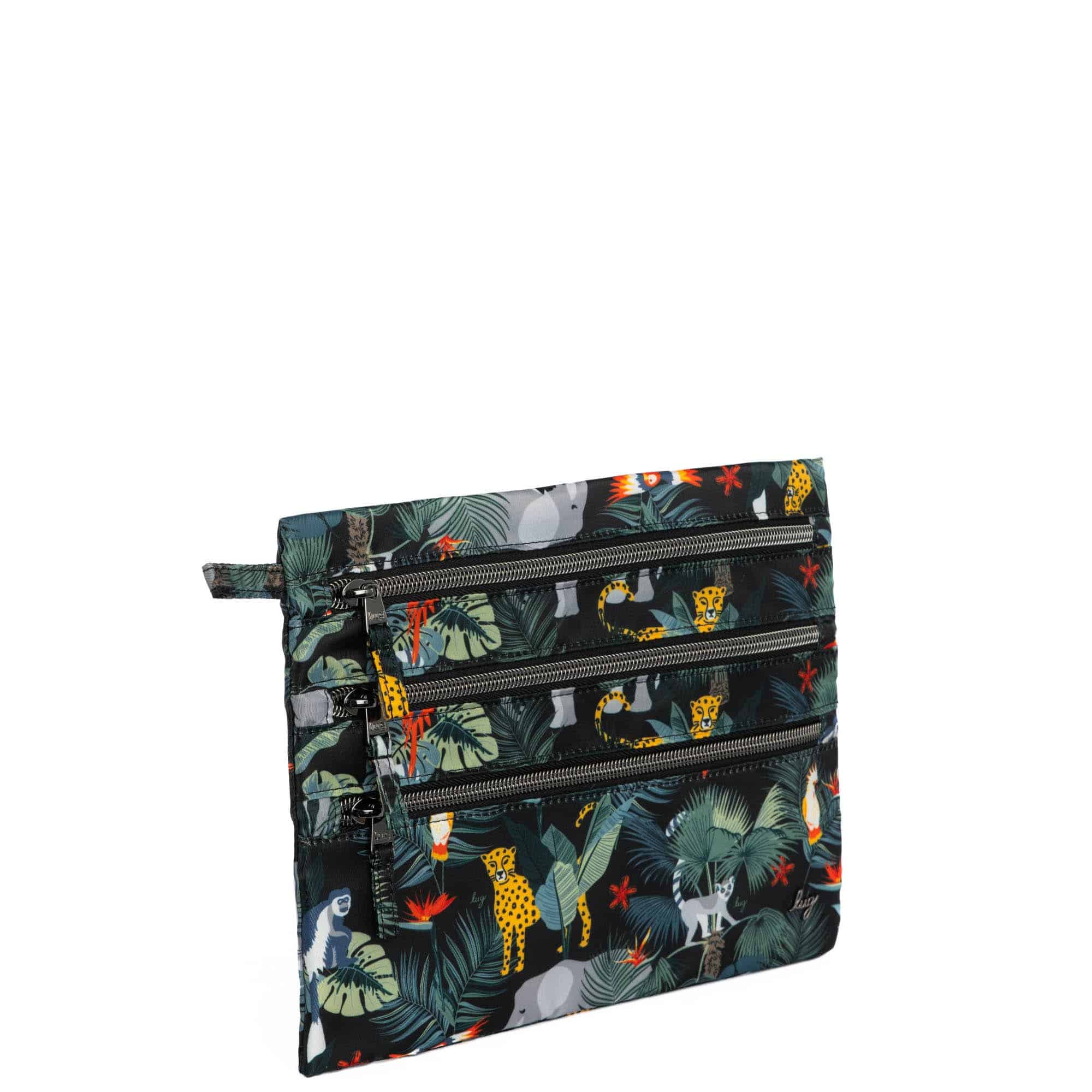Kickline Triple Zip Storage Pouch - WILDLIFE BLACK - Kickline_WildlifeBlack_02