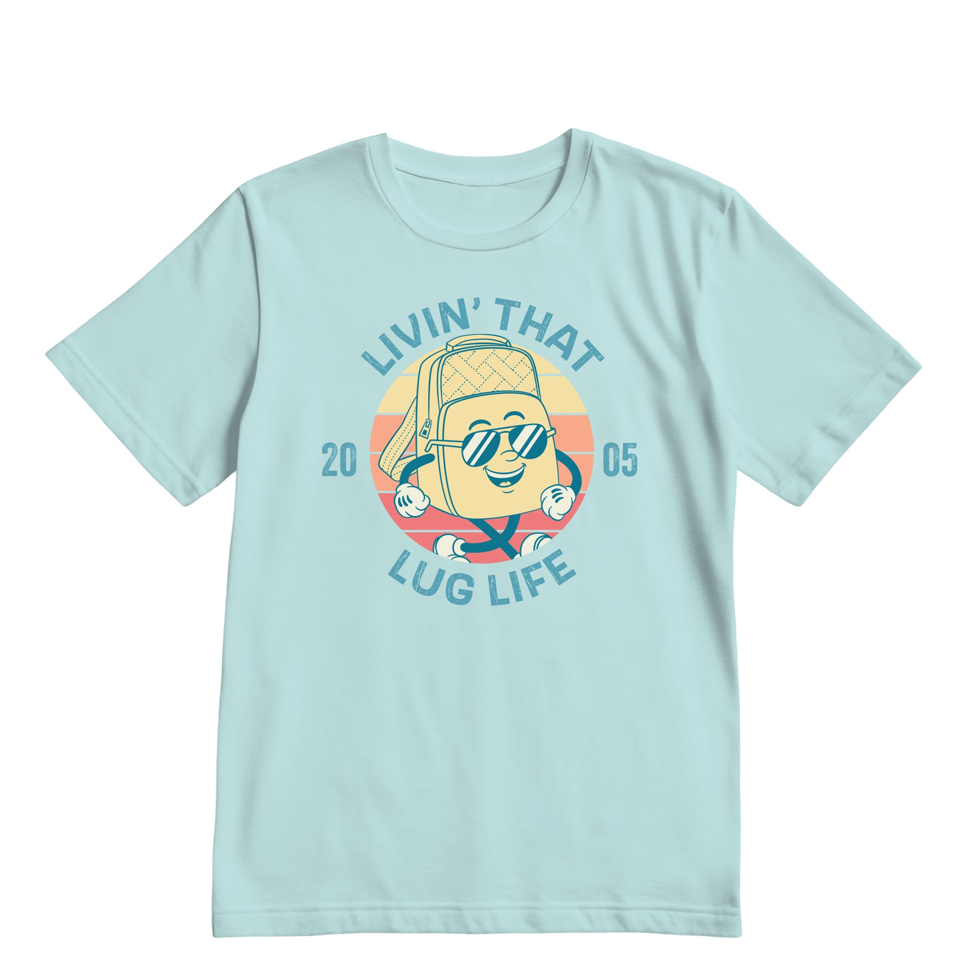 Lug Buddy Cotton Tee Shirt - LIVIN THAT LUG LIFE-SKY - LivinThatLugLife_Tshirt_Sky_01