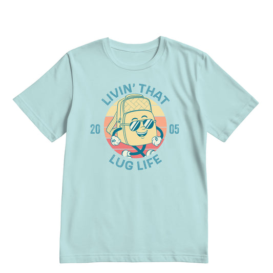 Lug Buddy Cotton Tee Shirt - LIVIN THAT LUG LIFE-SKY - LivinThatLugLife_Tshirt_Sky_01