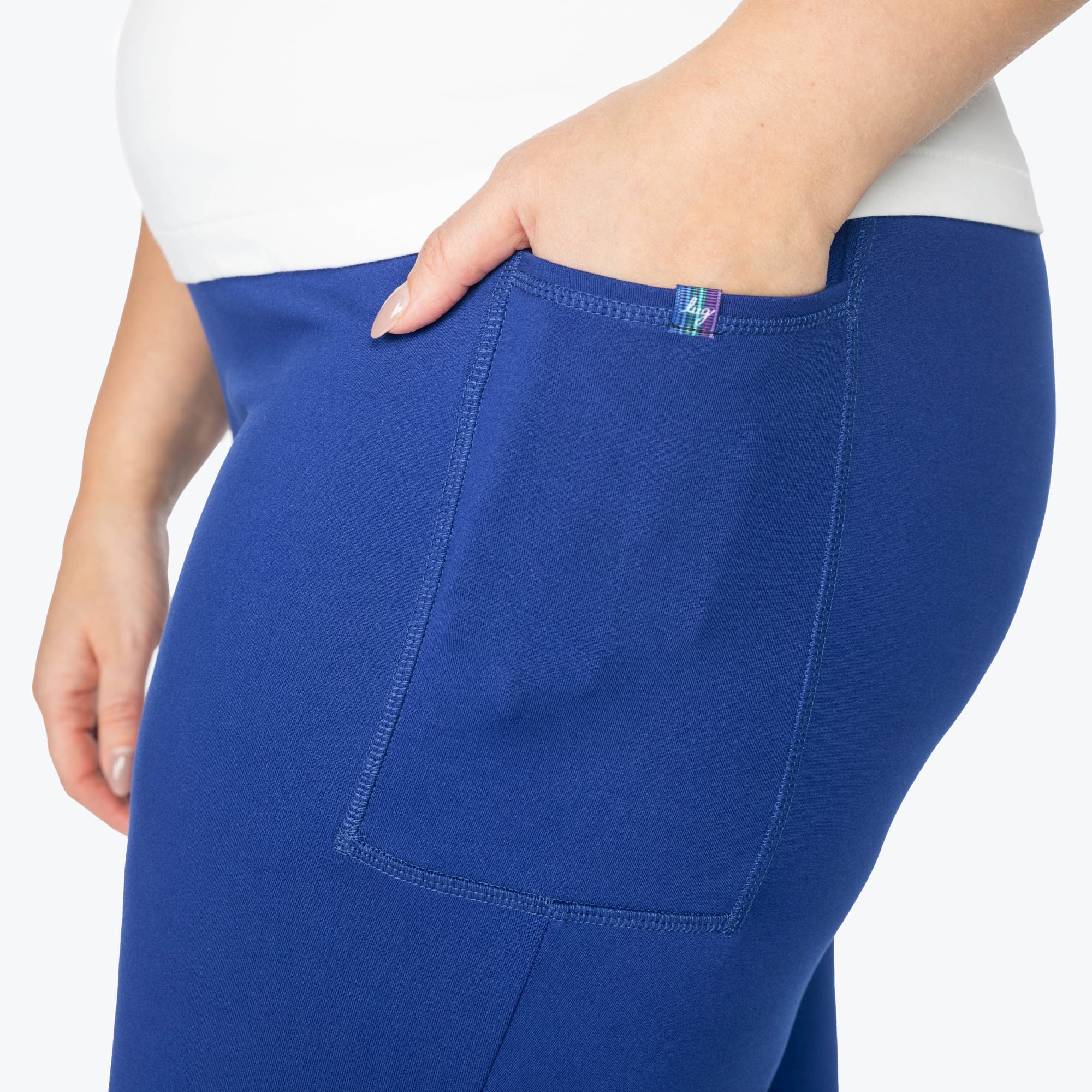 Lugging Cropped Leggings - COBALT - Lugging_Cobalt_XL_04