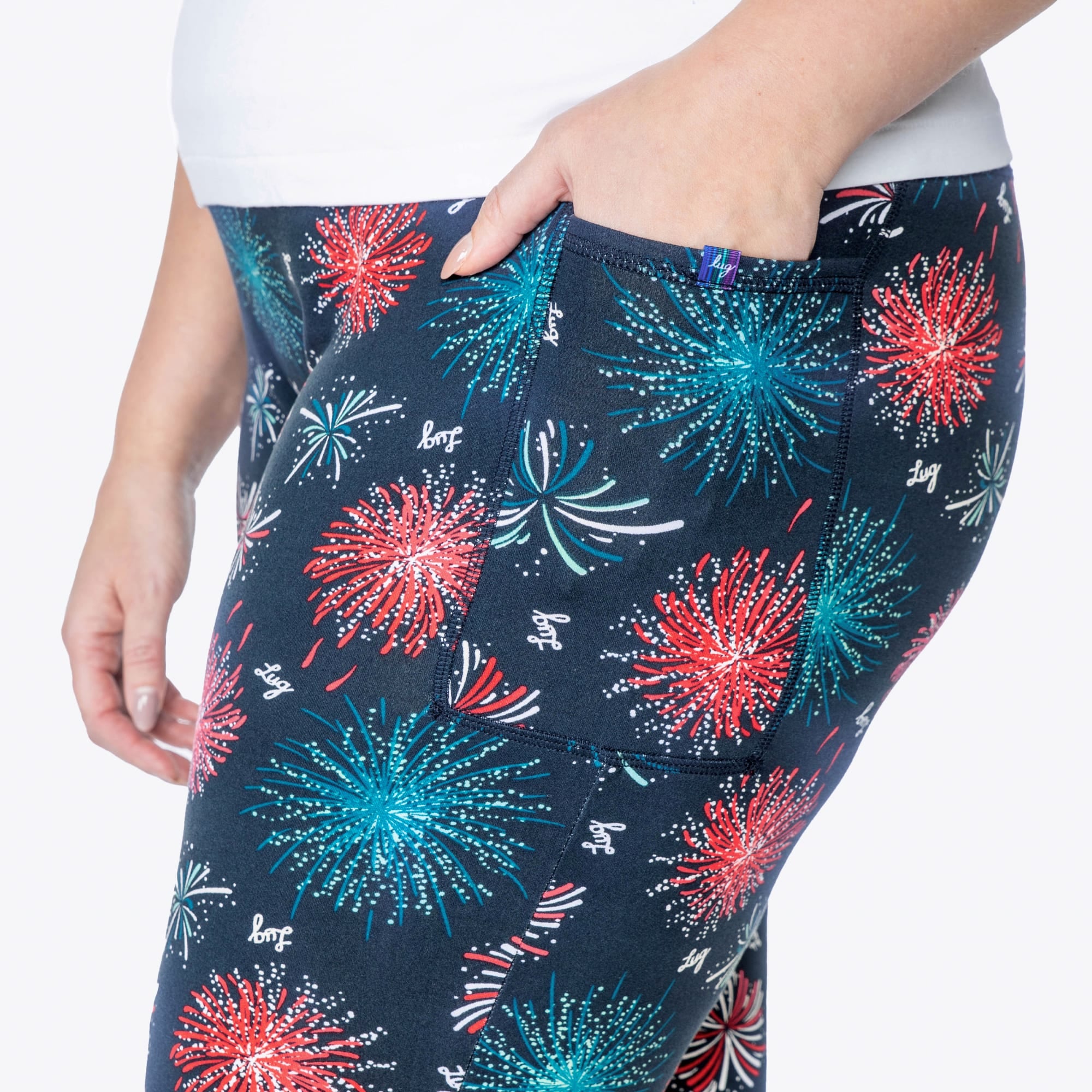 Lugging Cropped Leggings - FIREWORK NAVY - Lugging_FireworksNavy_XL_04