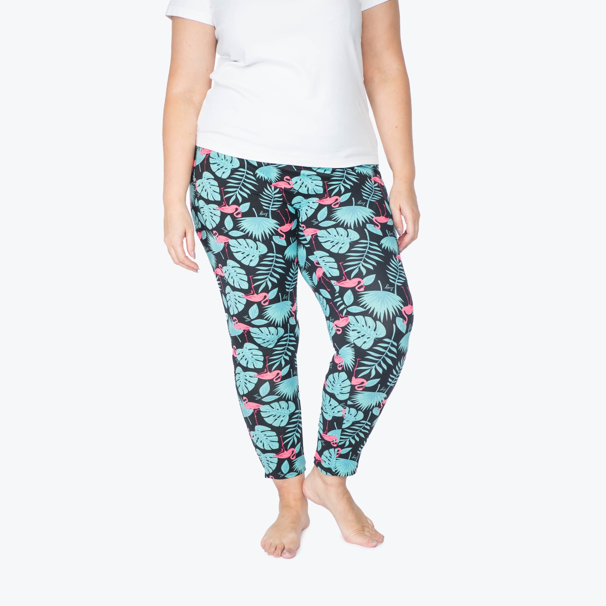 Lugging Cropped Leggings - FLAMINGO BLACK - Lugging_FlamingoBlack_XL_01