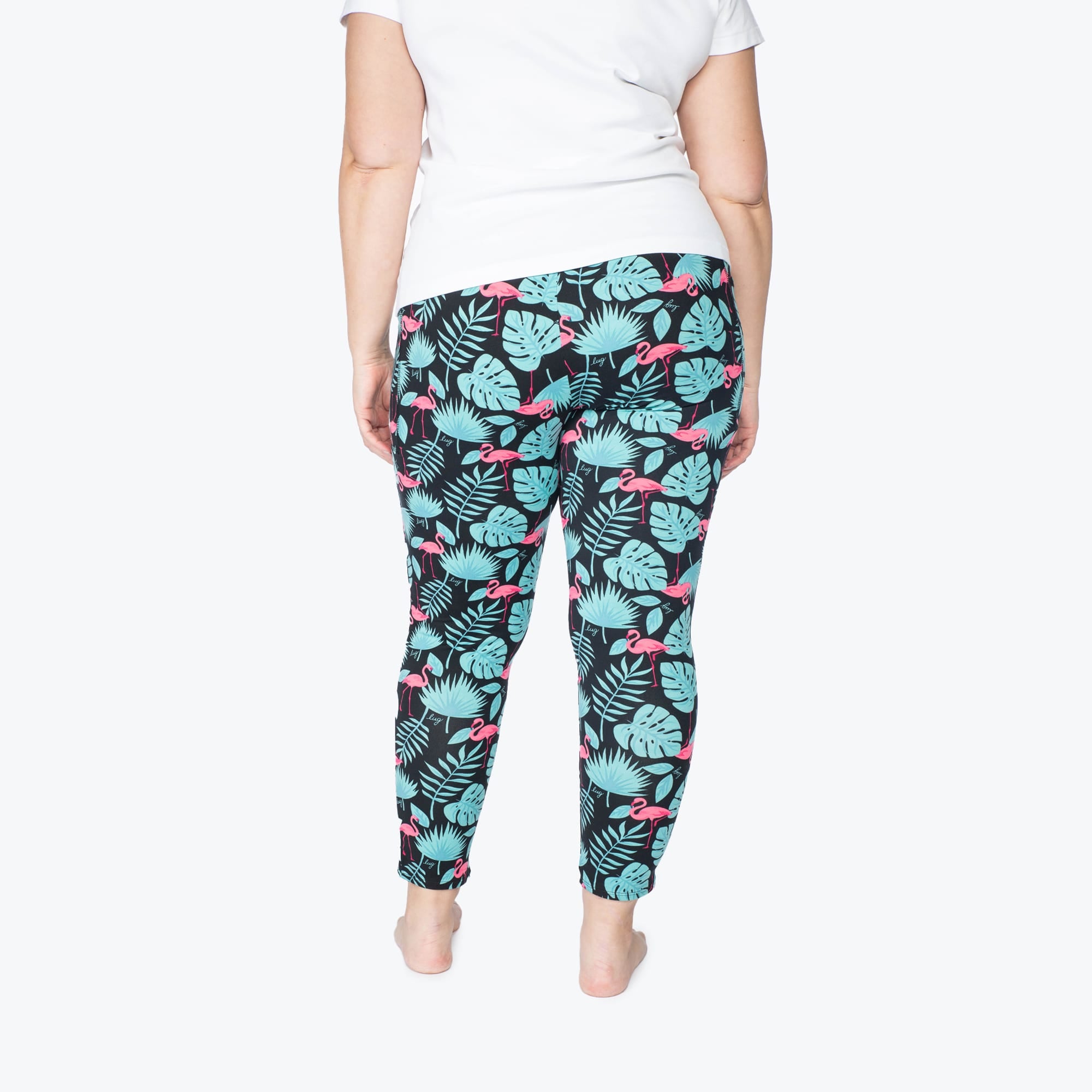 Lugging Cropped Leggings - FLAMINGO BLACK - Lugging_FlamingoBlack_XL_02