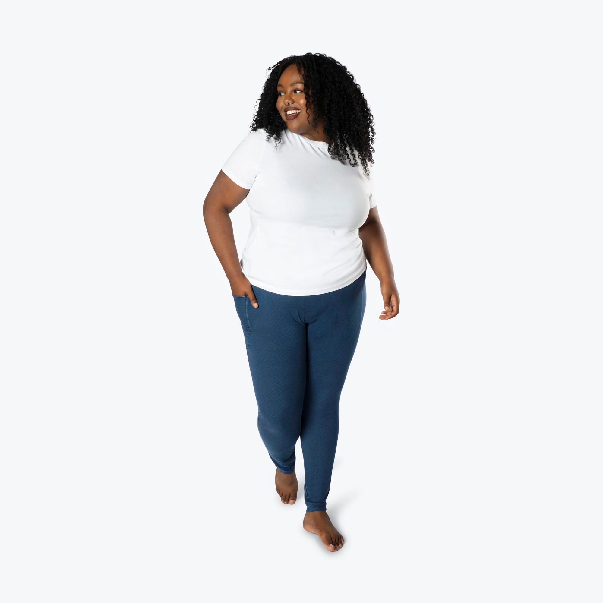Lugging Ankle Leggings - Solids - - Lugging_Navy_XL_01a
