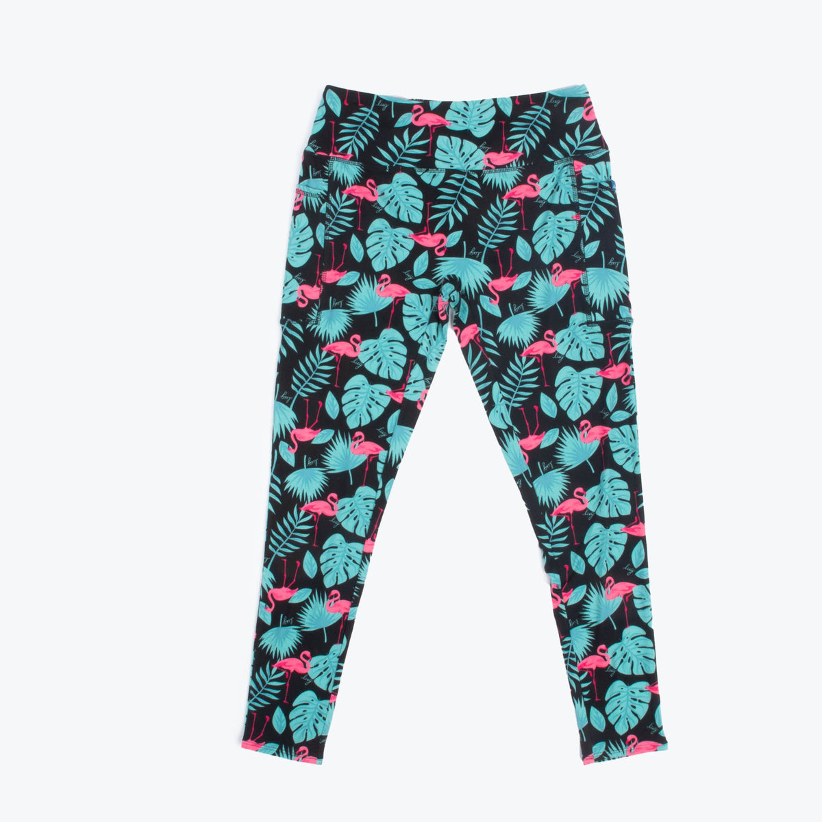 Lugging Cropped Leggings - FLAMINGO BLACK - Luggings_FlamingoBlack_Flatlay_9e8dc986-a575-465a-81c1-641079138fd3