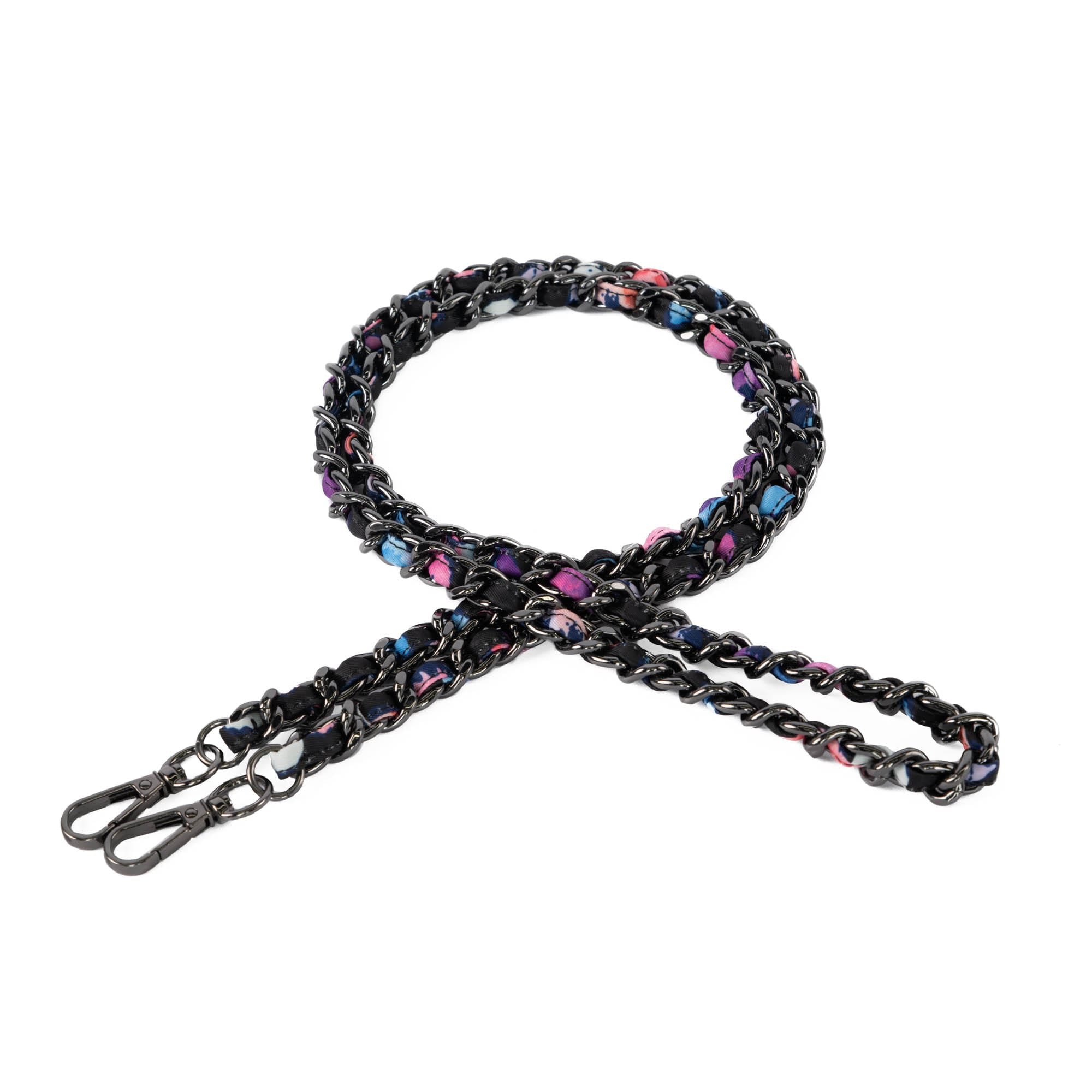 Metal Straps Classic - WATERCOLOR BUTTERLIES BLACK - MetalChainStrap_WatercolourButterflies_01