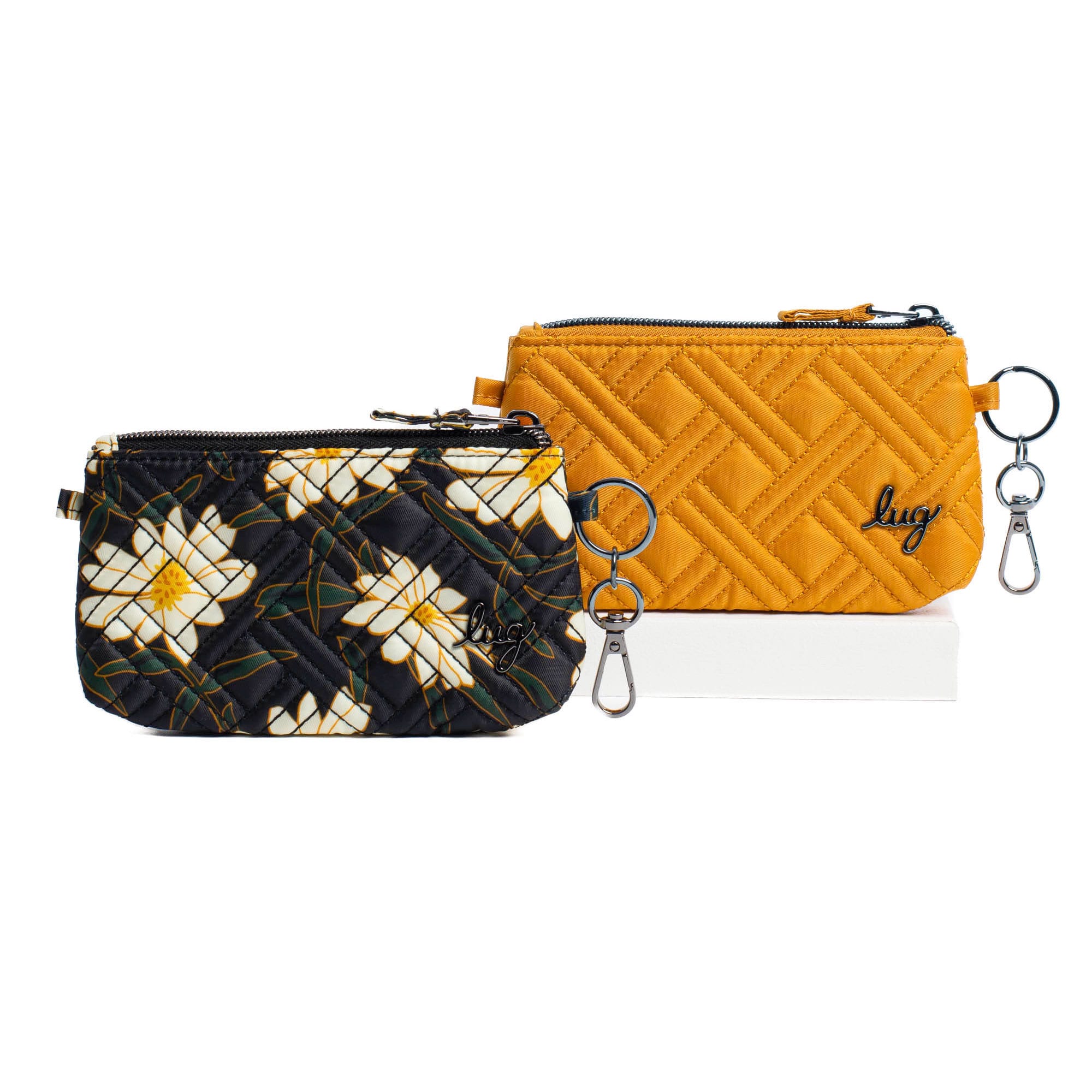 Metro XL Pouch - 2pc Set - AUTUMN DAISIES AMBER YELLOW - MetroXLSetof2_AutumnDaisies_AmberYellow