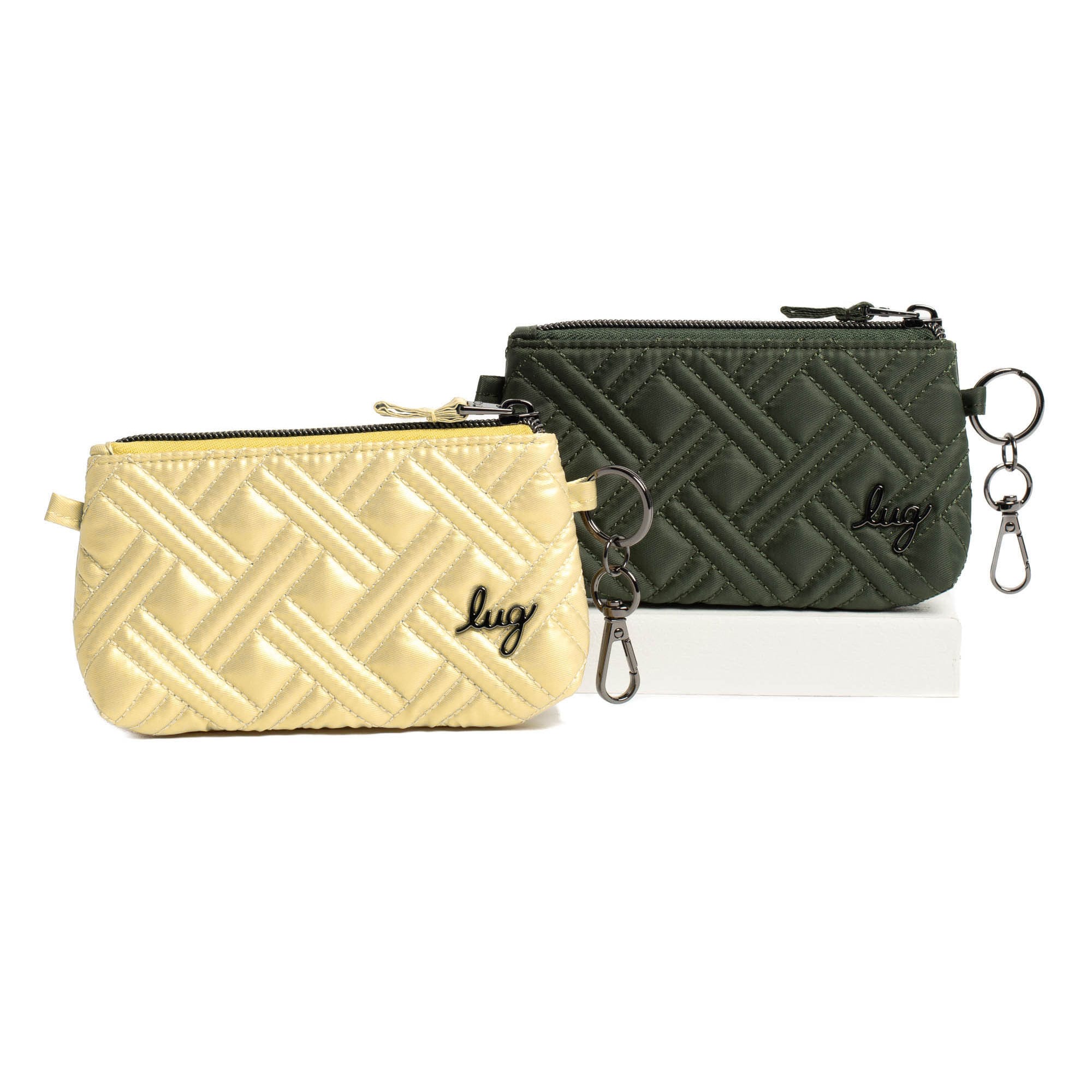 Metro XL Pouch - 2pc Set - METALLIC GOLD OLIVE GREEN - MetroXLSetof2_MetallicGold_OliveGreen
