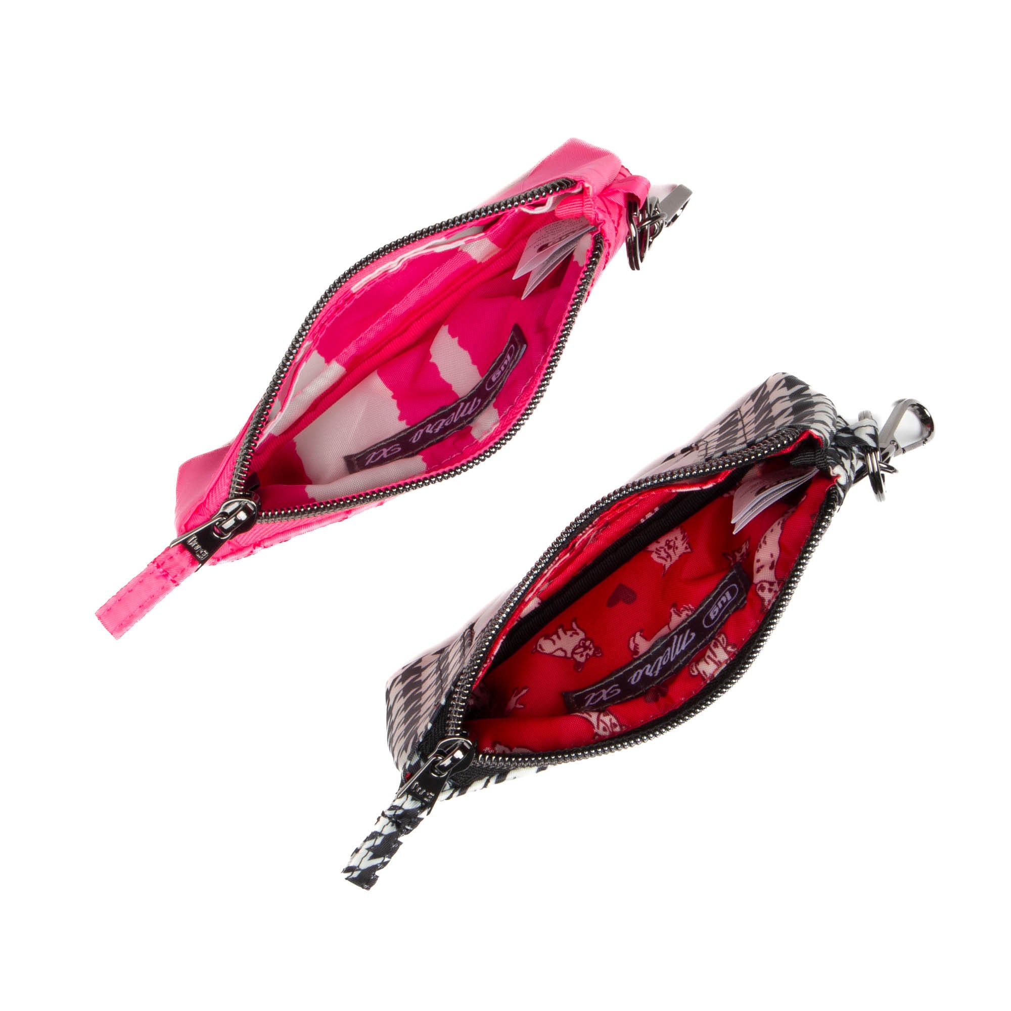 Metro XL Pouch - 2pc Set - MICRO HOUNDSTOOTH MAGENTA - MetroXLSetof2_MicroHoundstoothBlack_Magenta_02