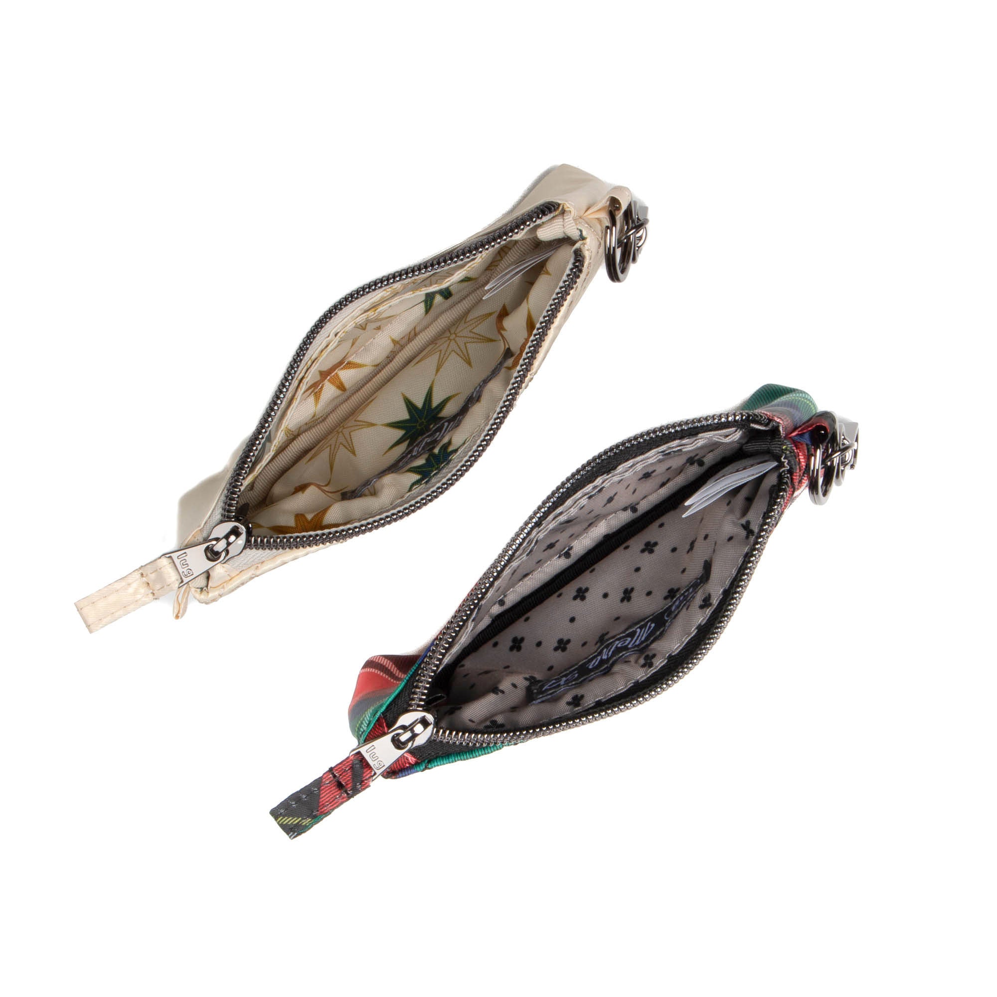 Metro XL Pouch - 2pc Set - TARTAN PLAID METALLIC CHAMPAGNE - MetroXLSetof2_TartanPlaid_MetallicChampagne_02