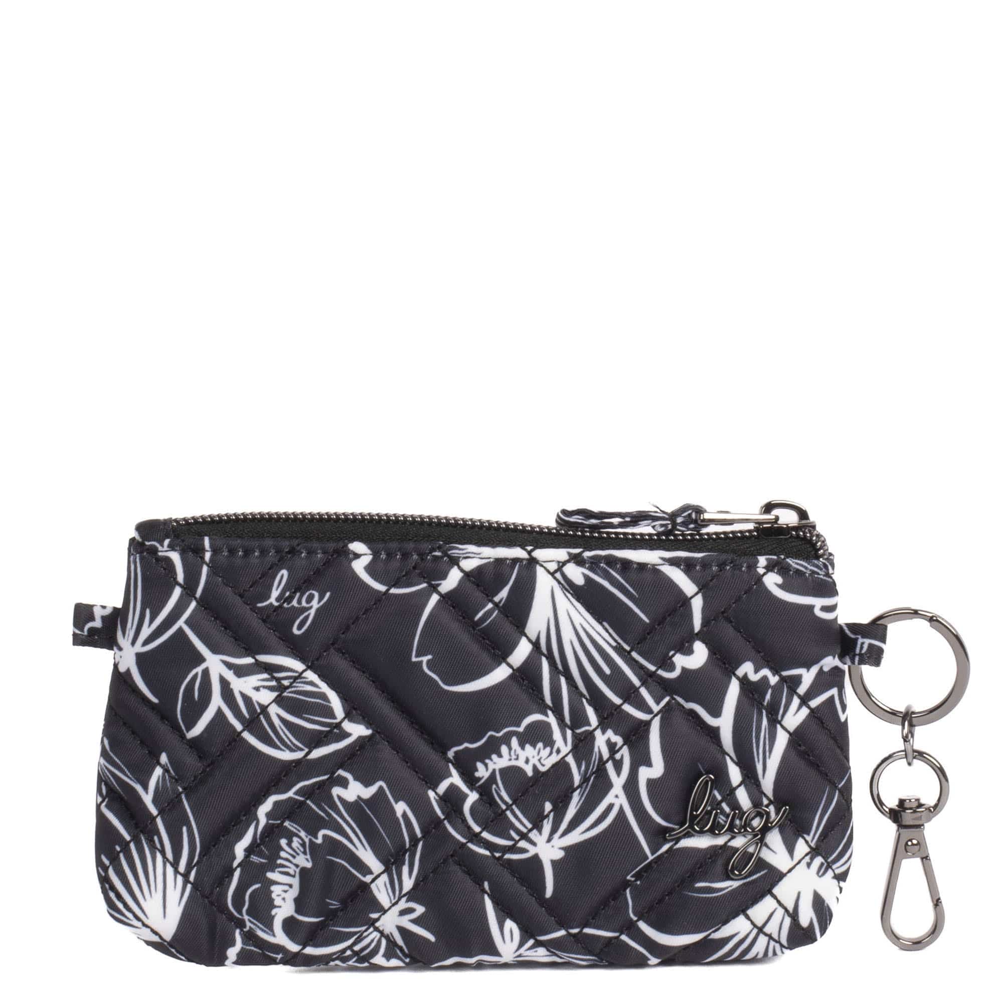 Metro XL ID Pouch - OUTLINE FLORAL BLACK - MetroXL_OutlineFloralBlack_01