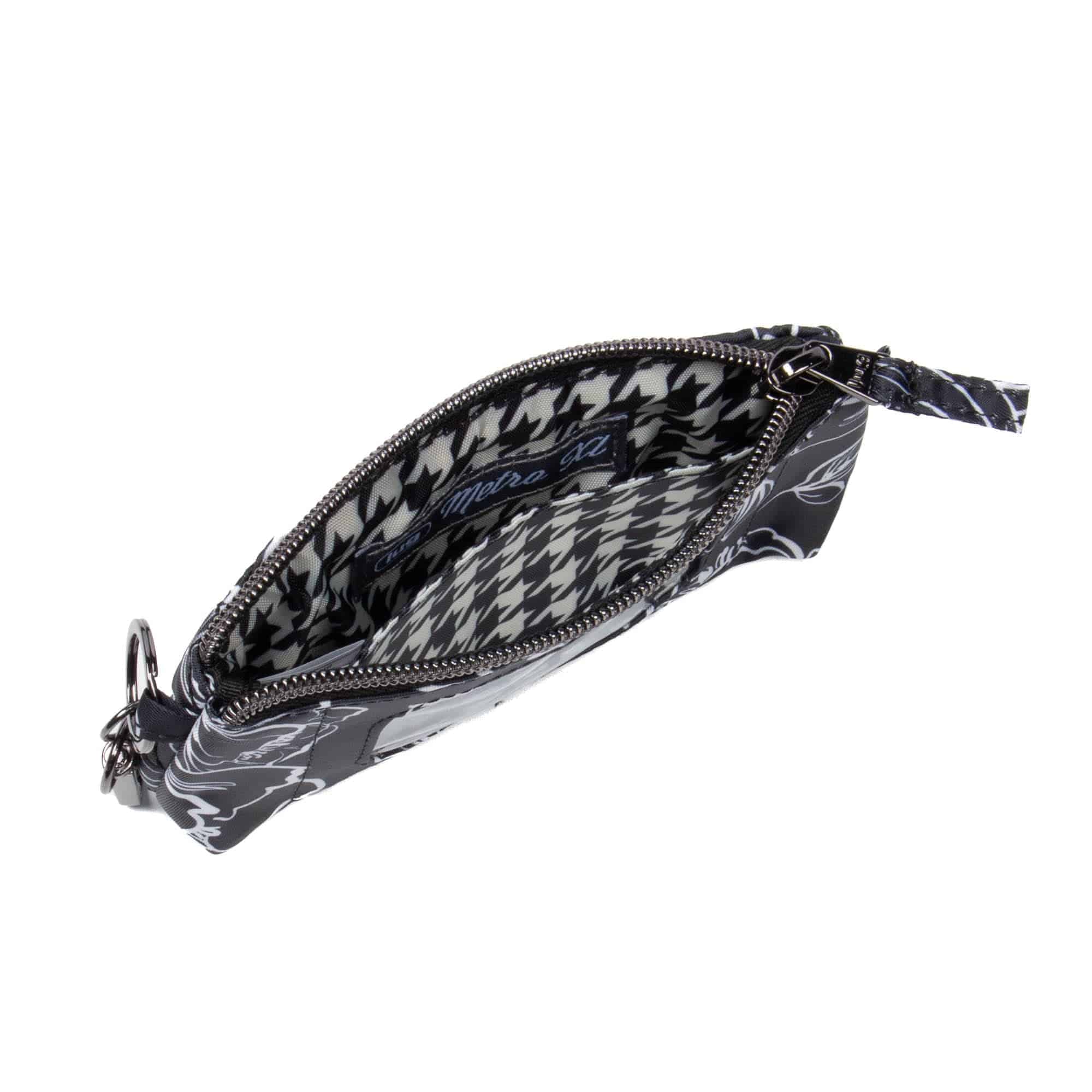 Metro XL ID Pouch - OUTLINE FLORAL BLACK - MetroXL_OutlineFloralBlack_03