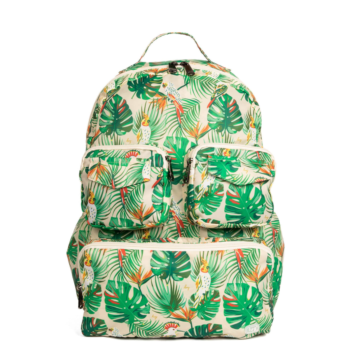 Puddle Jumper SE Packable Backpack - TROPICAL BIRDS CREAM - PJBackpackPackableSE_TropicalBirdsCream_01