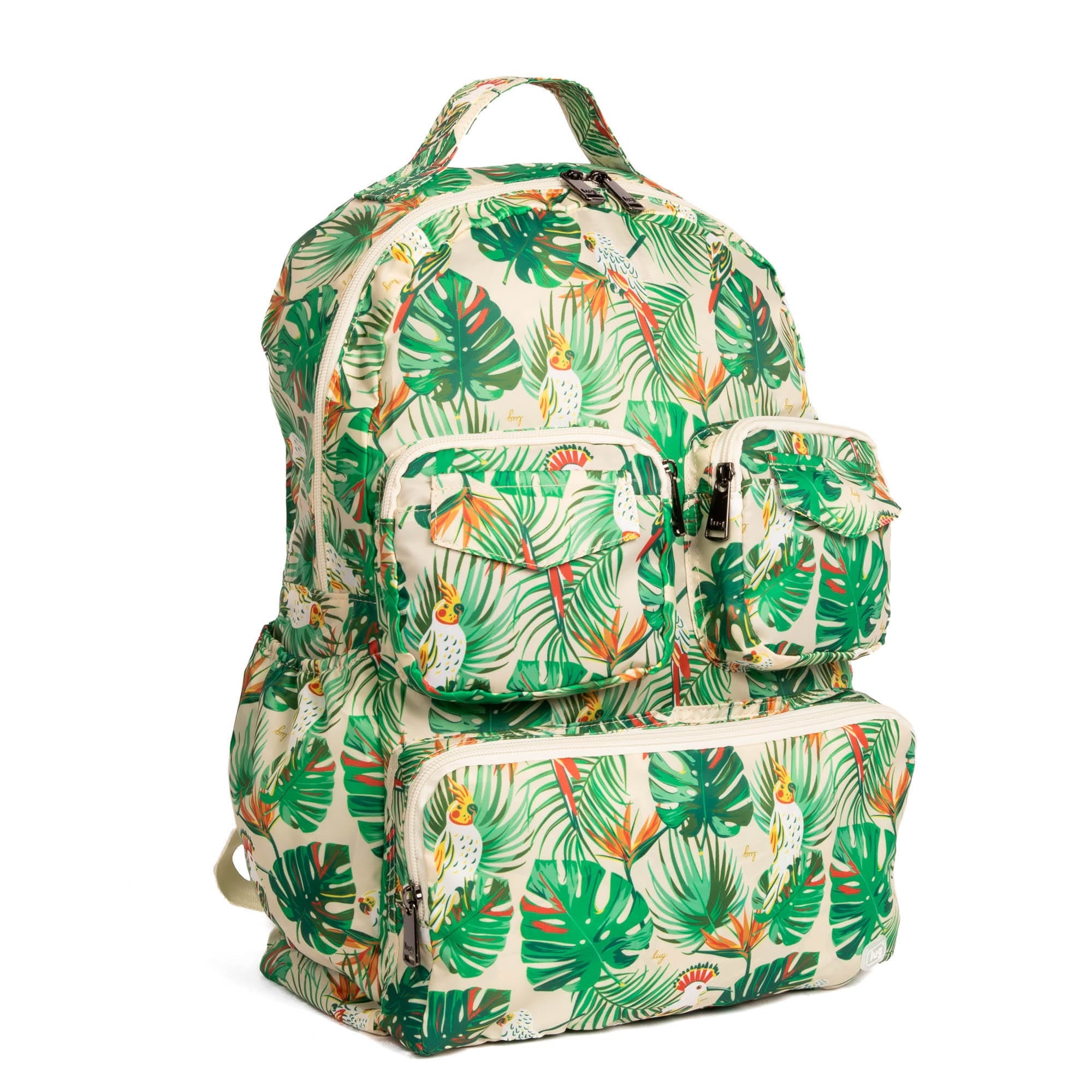 Puddle Jumper SE Packable Backpack - TROPICAL BIRDS CREAM - PJBackpackPackableSE_TropicalBirdsCream_02