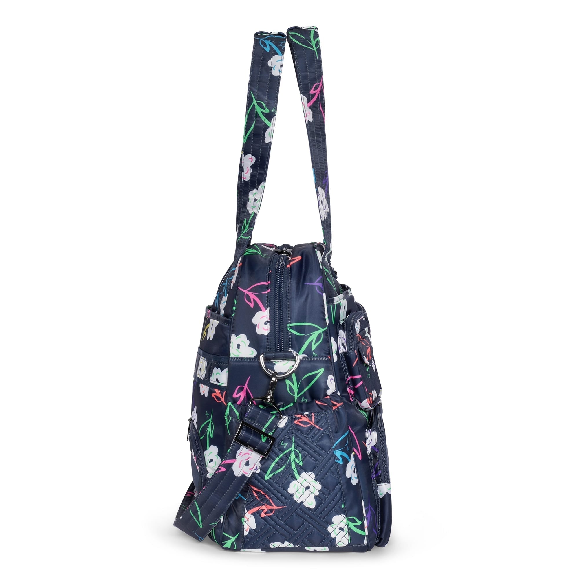 Puddle Jumper LE Convertible Tote Bag - BRIGHT FLORAL - PUDDLEJUMPERLE-CHARMBAR_BrightFloral_03_g30x86