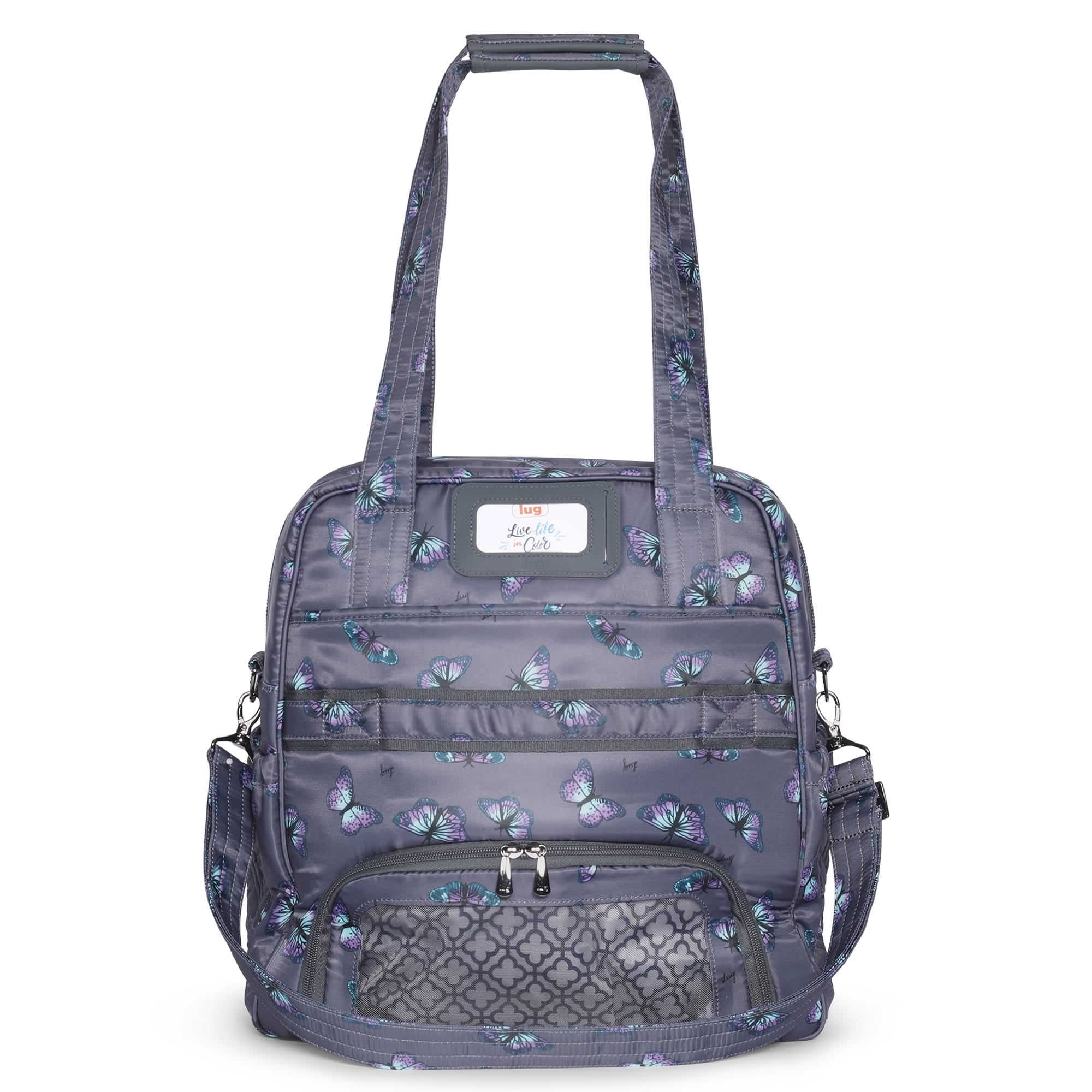 Puddle Jumper LE Convertible Tote Bag - BUTTERFLY GREY - PUDDLEJUMPERLE-CHARMBAR_Butterfley_Grey_04_nl8xtw