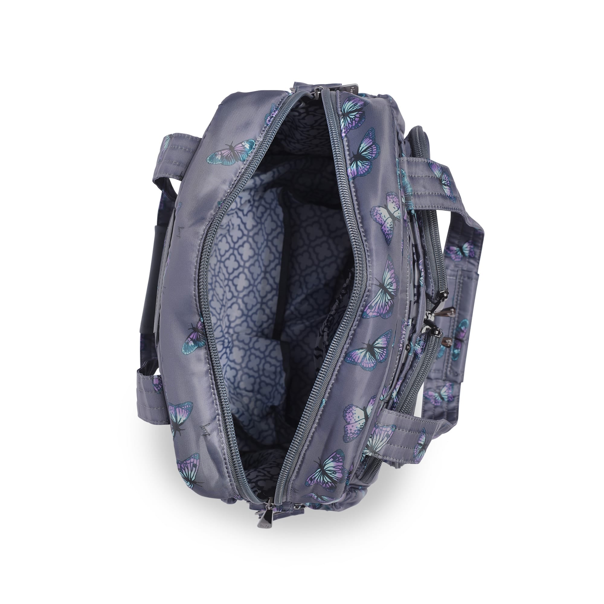 Puddle Jumper LE Convertible Tote Bag - BUTTERFLY GREY - PUDDLEJUMPERLE-CHARMBAR_Butterfley_Grey_05_52pv6w
