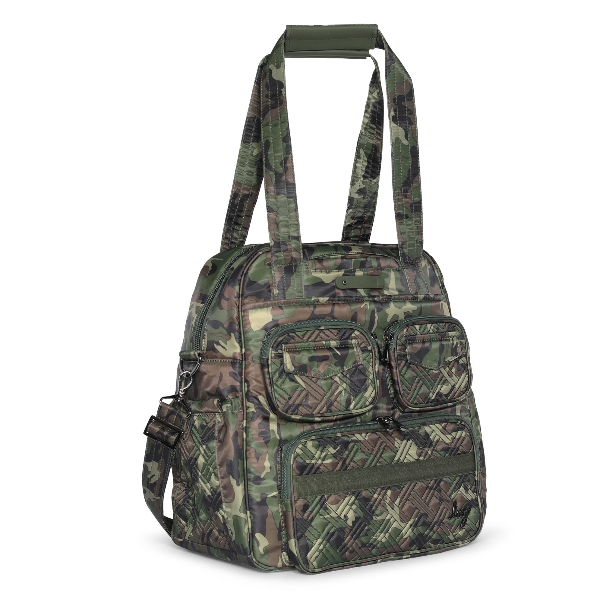 Puddle Jumper LE Convertible Tote Bag - CAMO GREEN - PUDDLEJUMPERLE-CHARMBAR_CamoGreen_02_6xm4ae