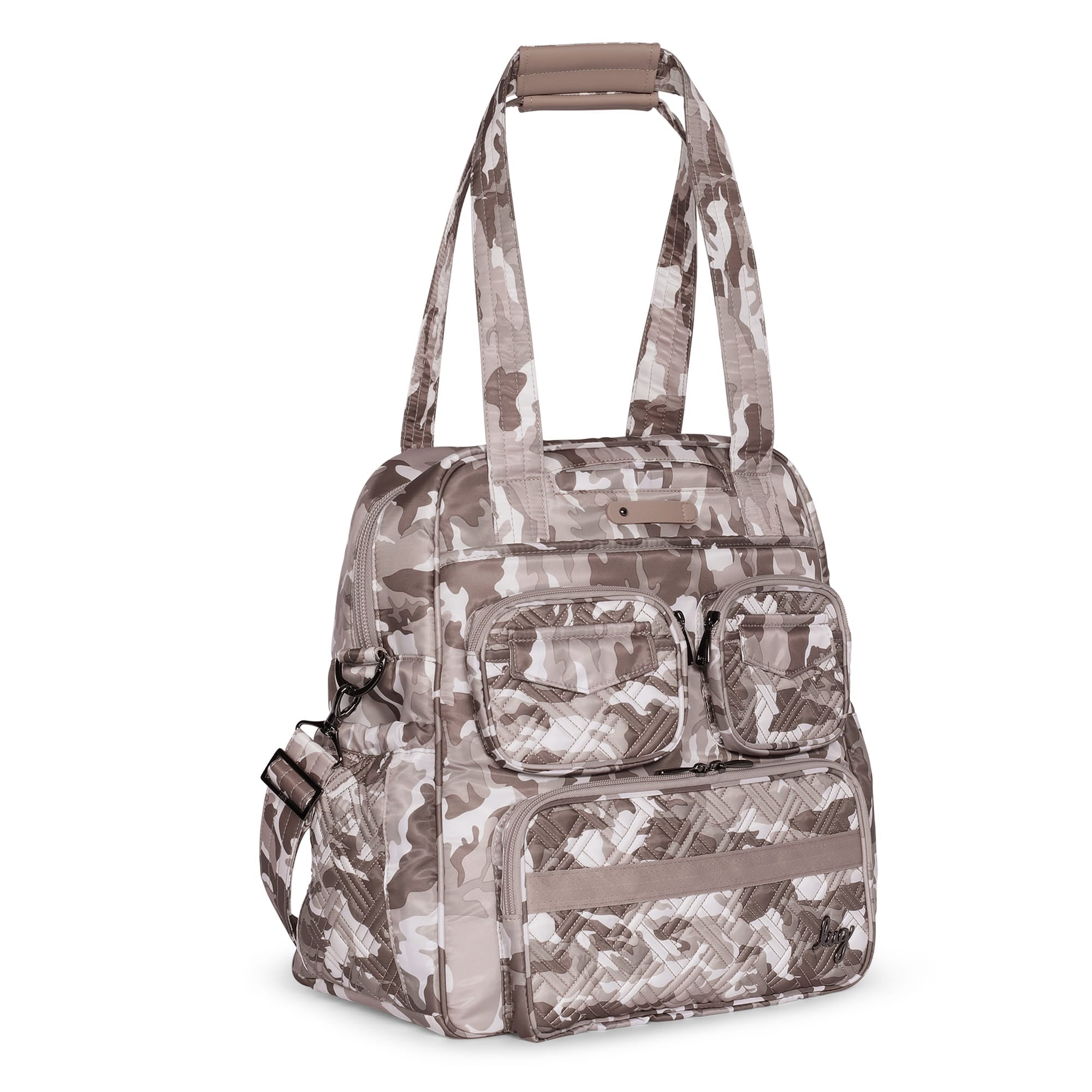 Puddle Jumper LE Convertible Tote Bag - CAMO TAUPE - PUDDLEJUMPERLE-CHARMBAR_CamoTaupe_02_kmnb4t