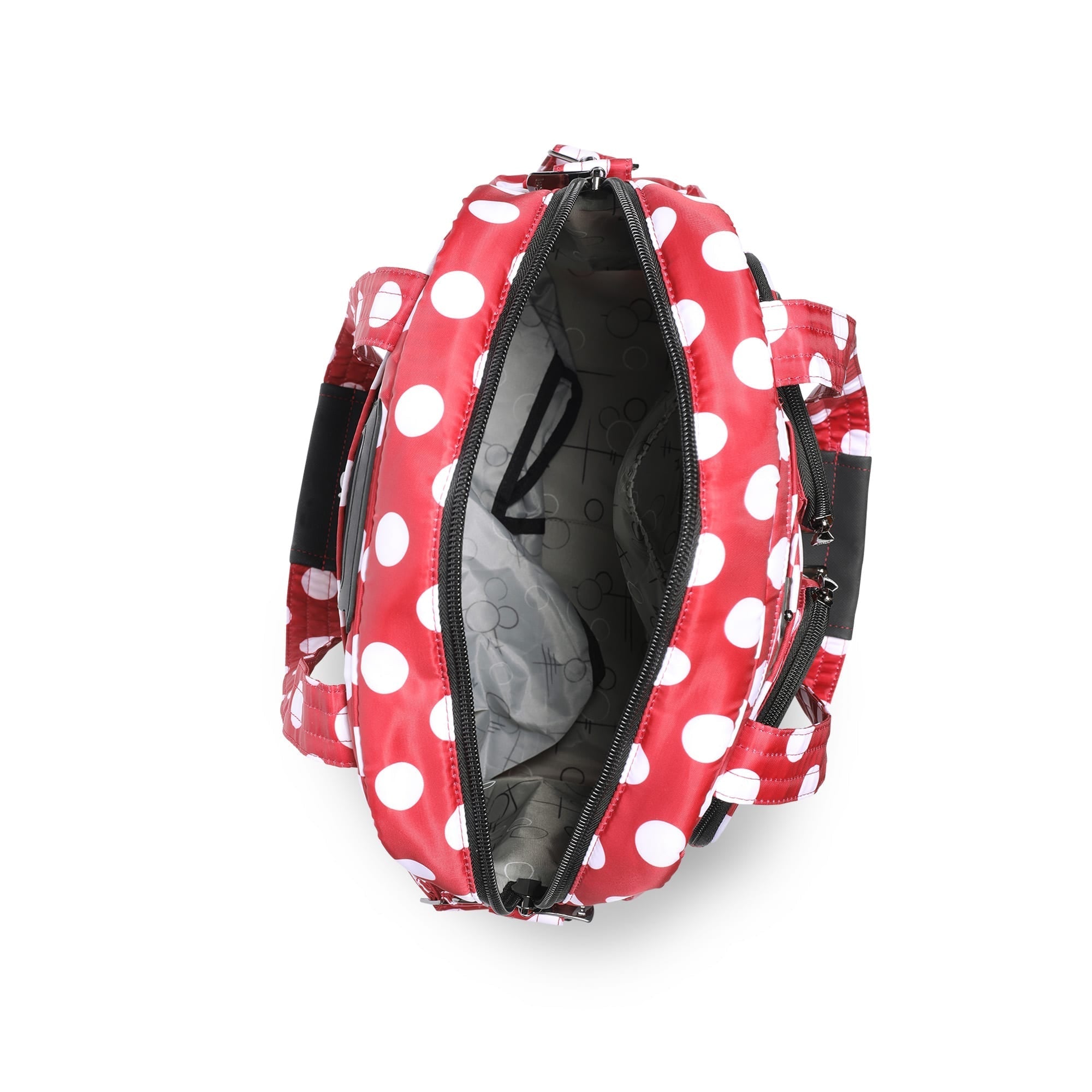 Puddle Jumper LE Convertible Tote Bag - CRIMSON LARGE DOT - PUDDLEJUMPERLE-CHARMBAR_CrimsonLgDot_05_ryxqcn