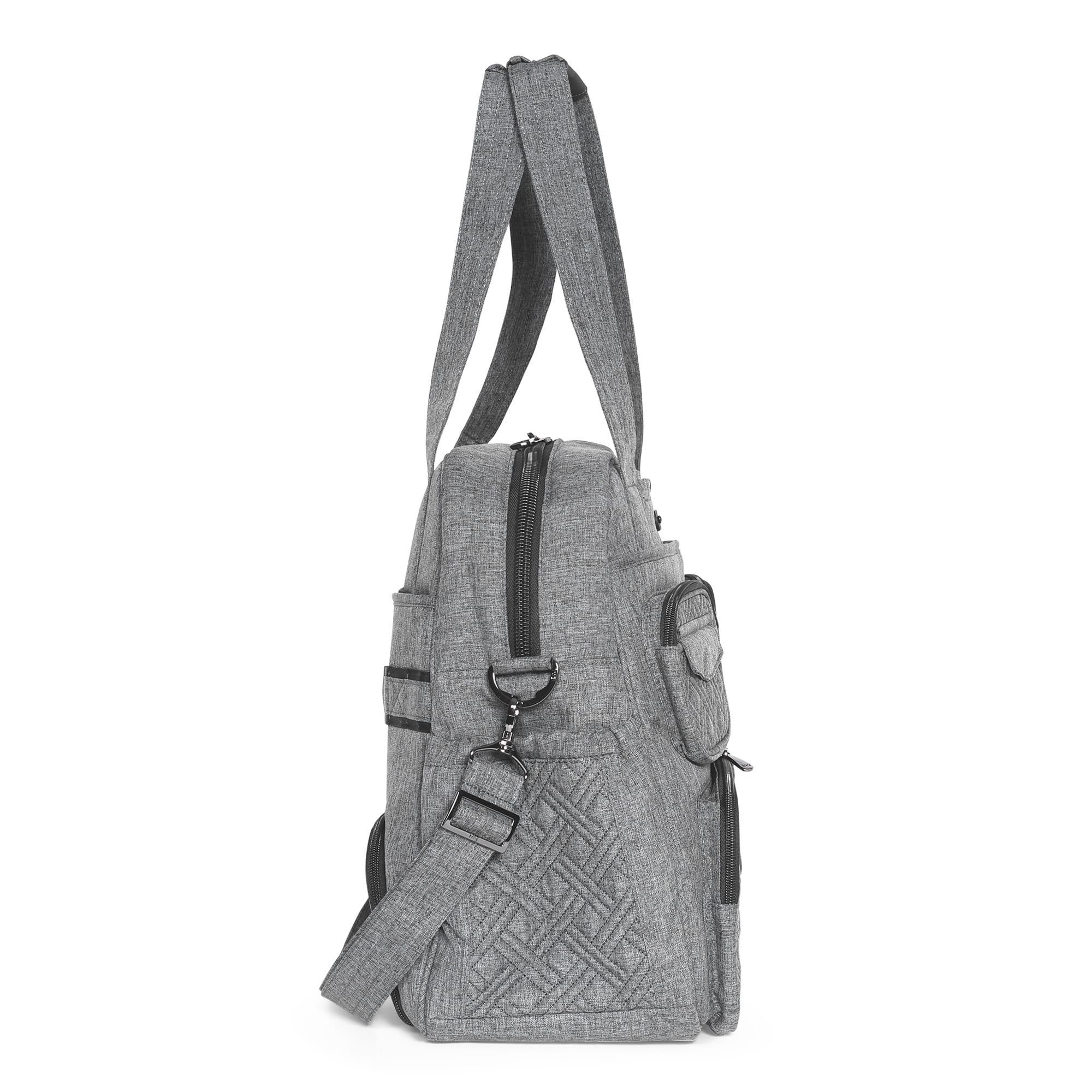 Puddle Jumper LE Convertible Tote Bag - HEATHER GREY - PUDDLEJUMPERLE-CHARMBAR_HeatherGrey_03_bedp8e