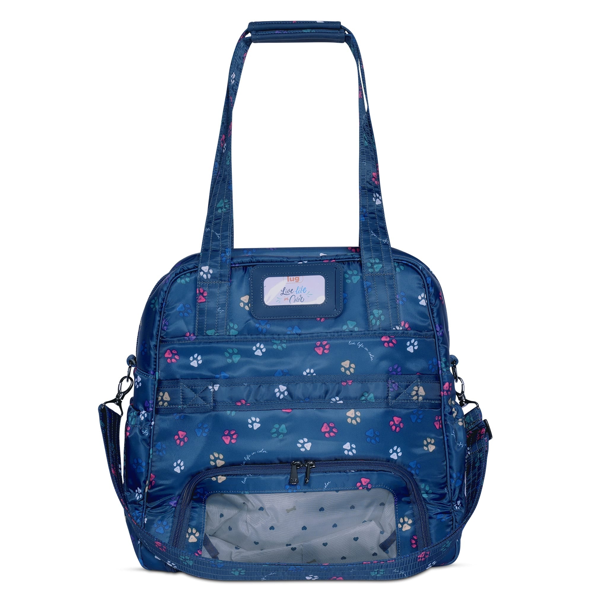 Puddle Jumper LE Convertible Tote Bag - PAWS NAVY - PUDDLEJUMPERLE-CHARMBAR_PawsNavy_04_18epmw