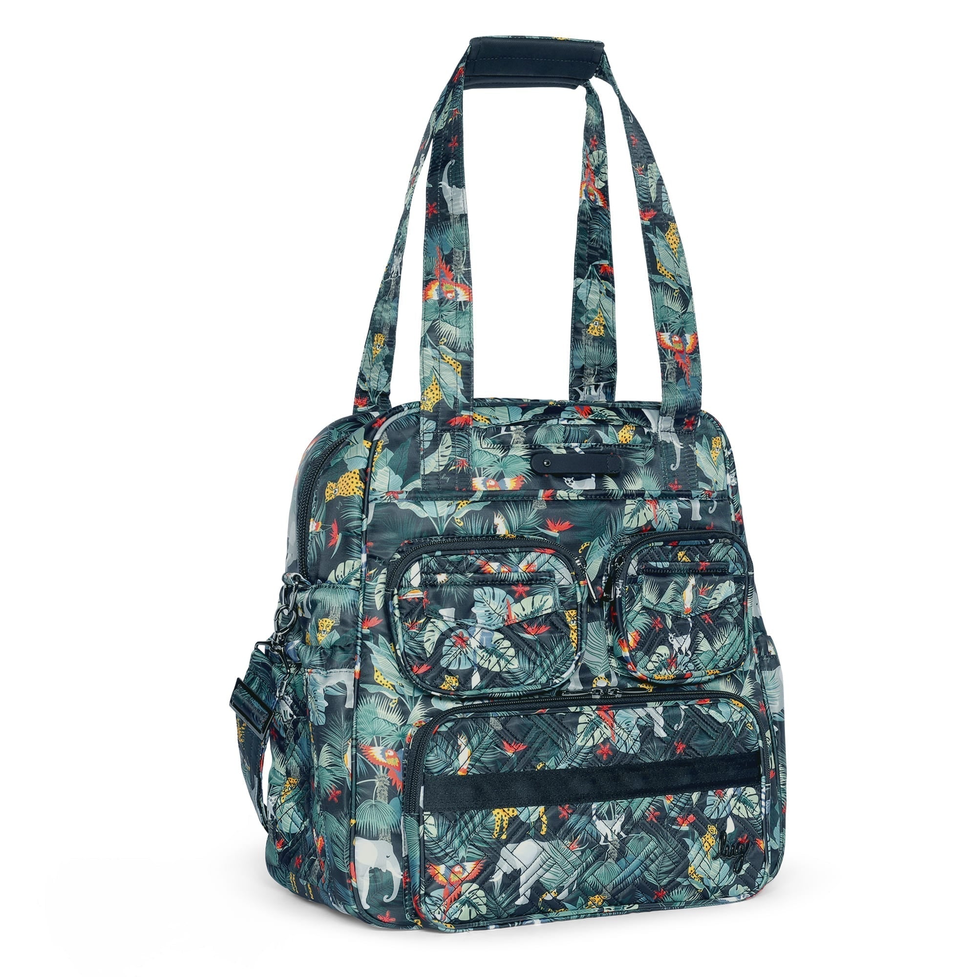 Puddle Jumper LE Convertible Tote Bag - WILDLIFE BLACK - PUDDLEJUMPERLE-CHARMBAR_WildlifeBlack_02_ssrvsh